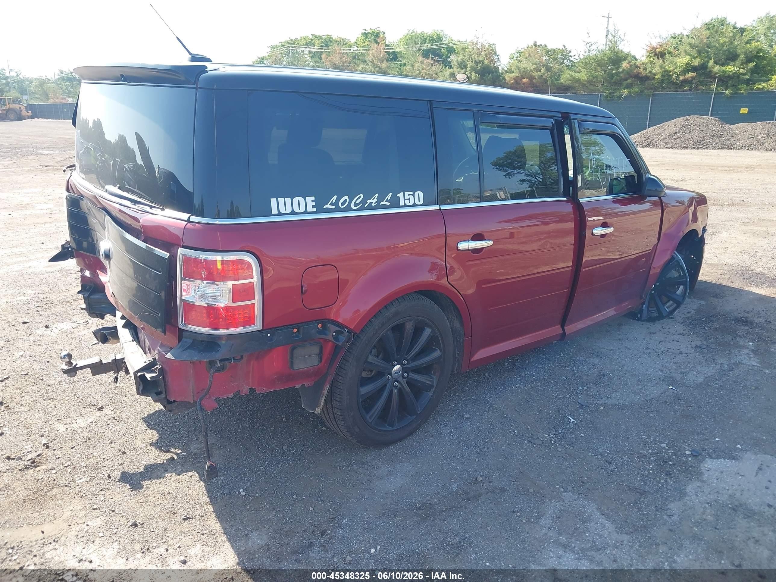 2013 Ford Flex Sel Red vin: 2FMGK5C88DBD02725