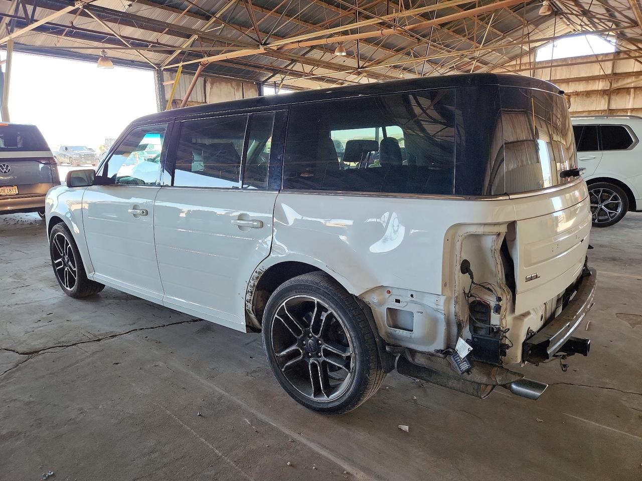 2014 Ford Flex Sel White vin: 2FMGK5C88EBD25584