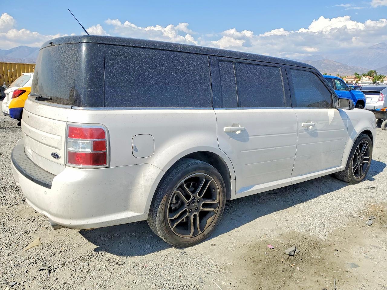 2014 Ford Flex Sel White vin: 2FMGK5C88EBD39131