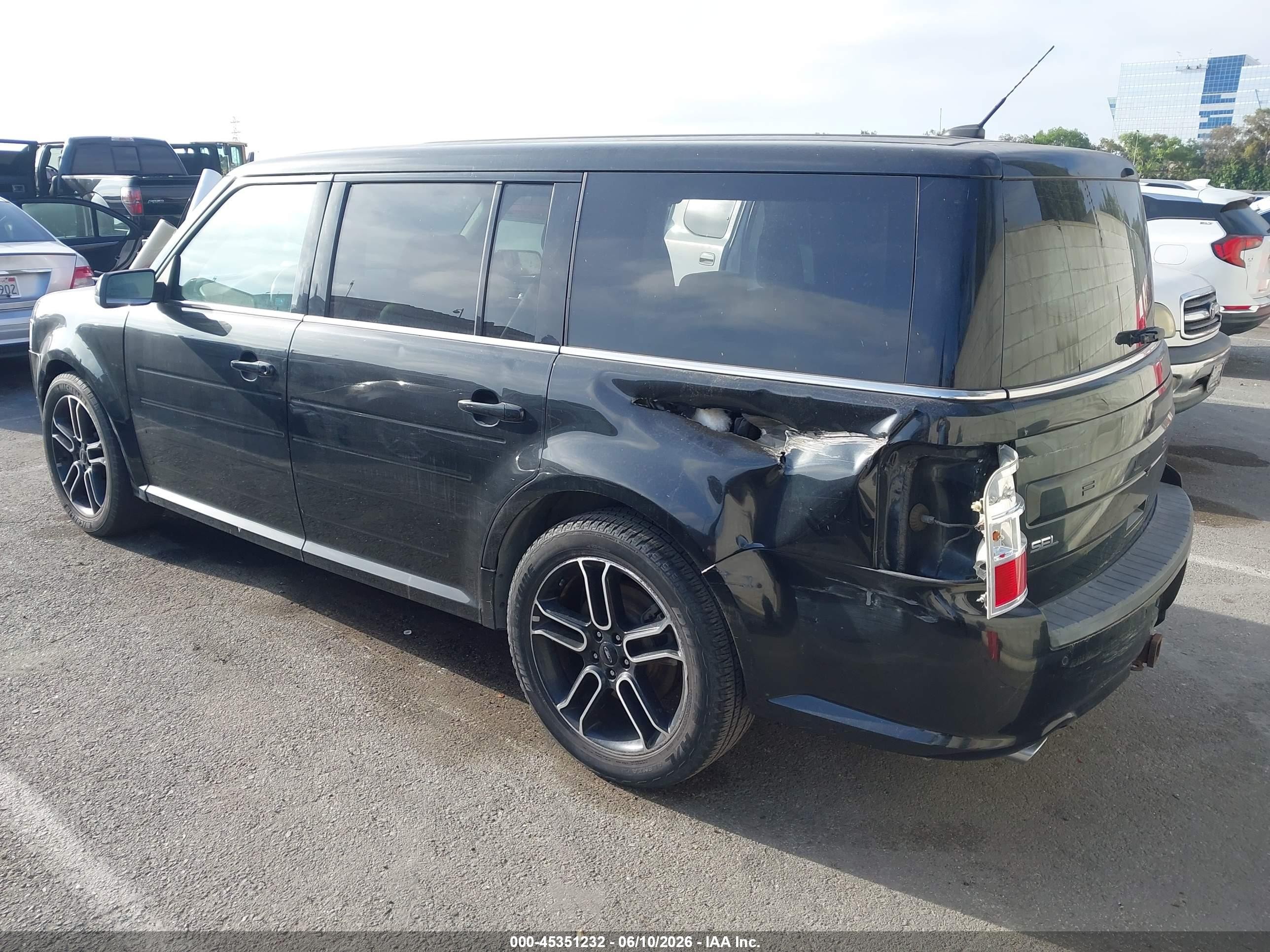 2014 Ford Flex Sel Black vin: 2FMGK5C88EBD42353