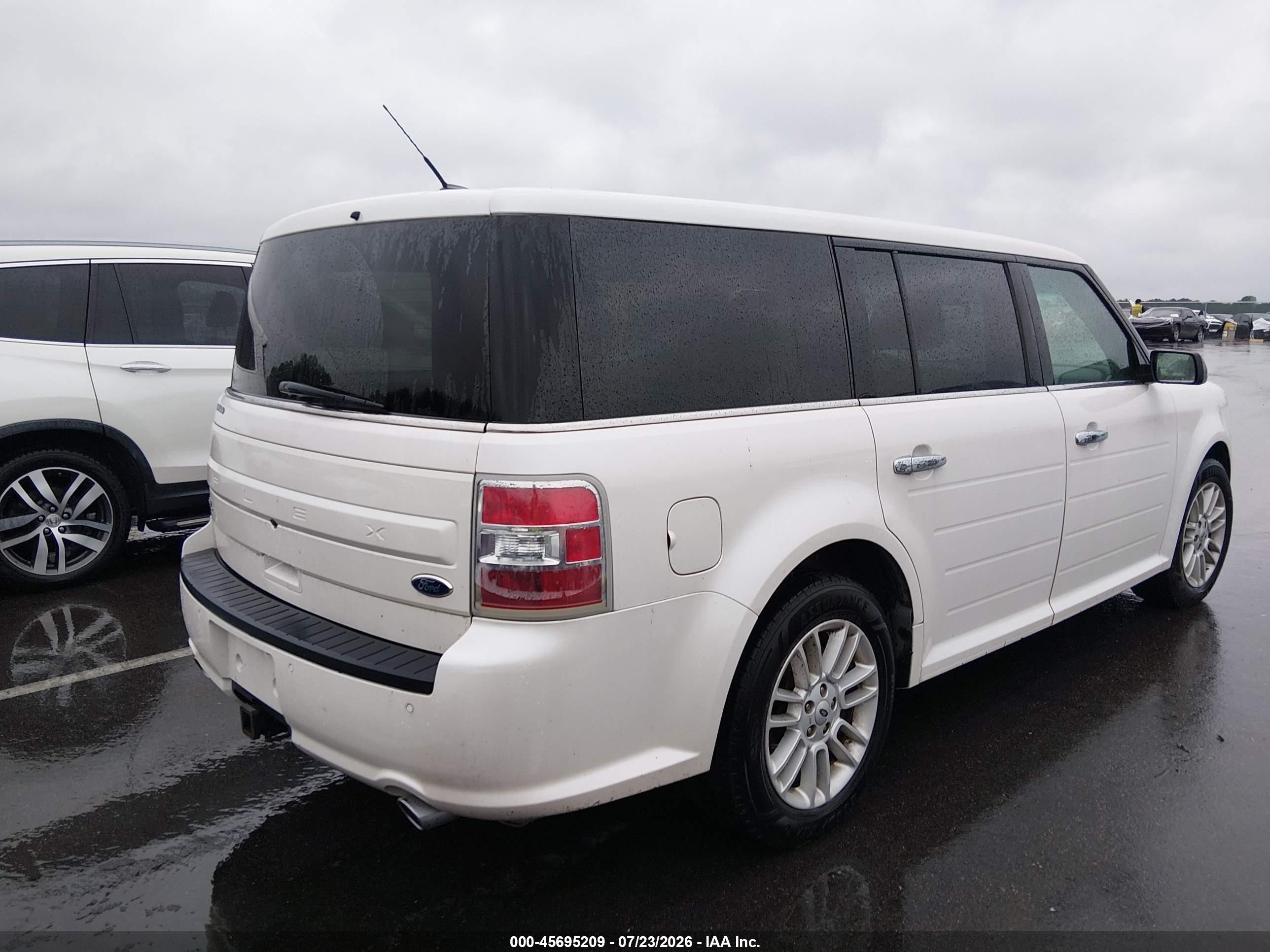 2015 Ford Flex Sel White vin: 2FMGK5C88FBA10821