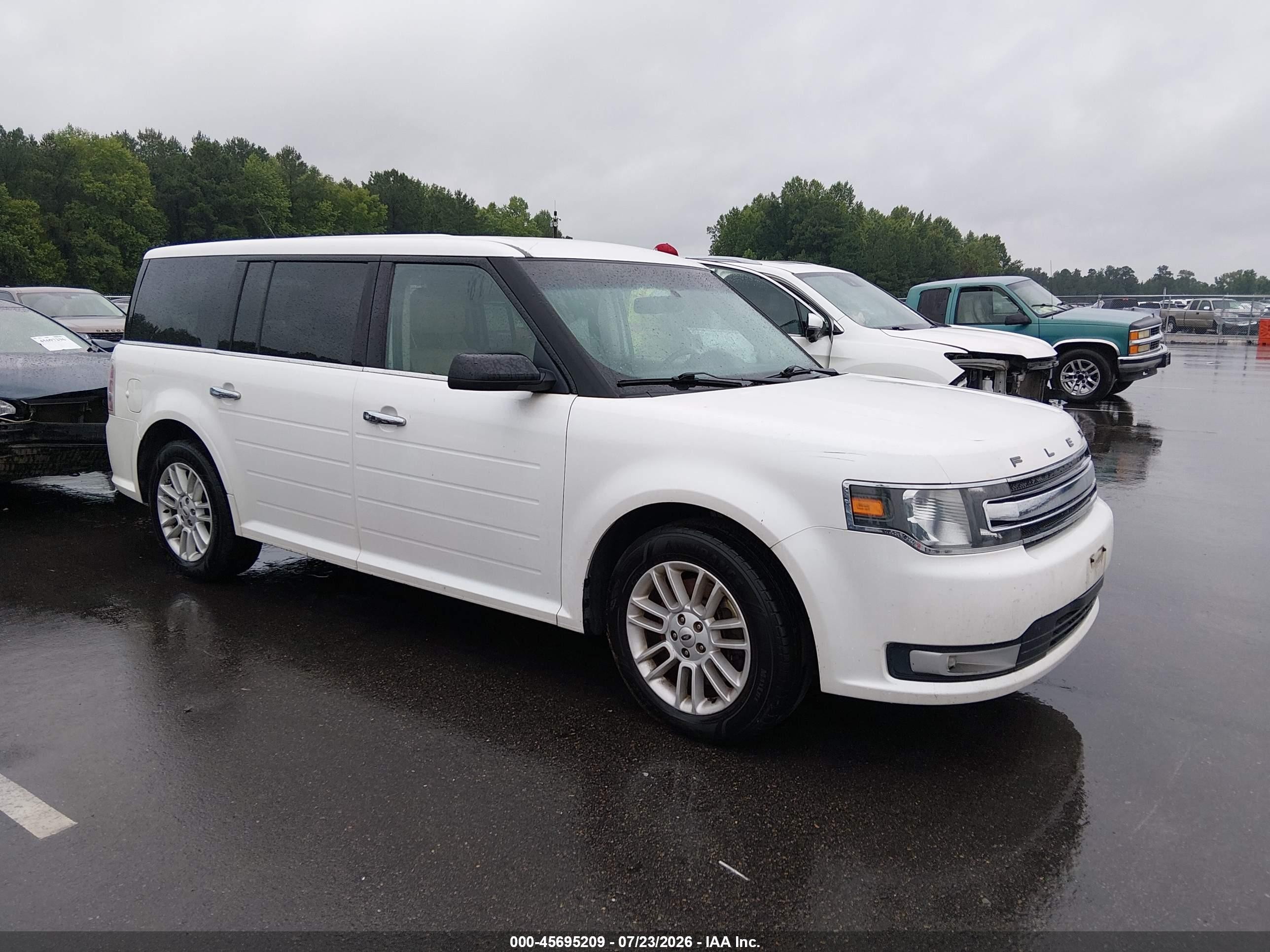 2015 Ford Flex Sel White vin: 2FMGK5C88FBA10821