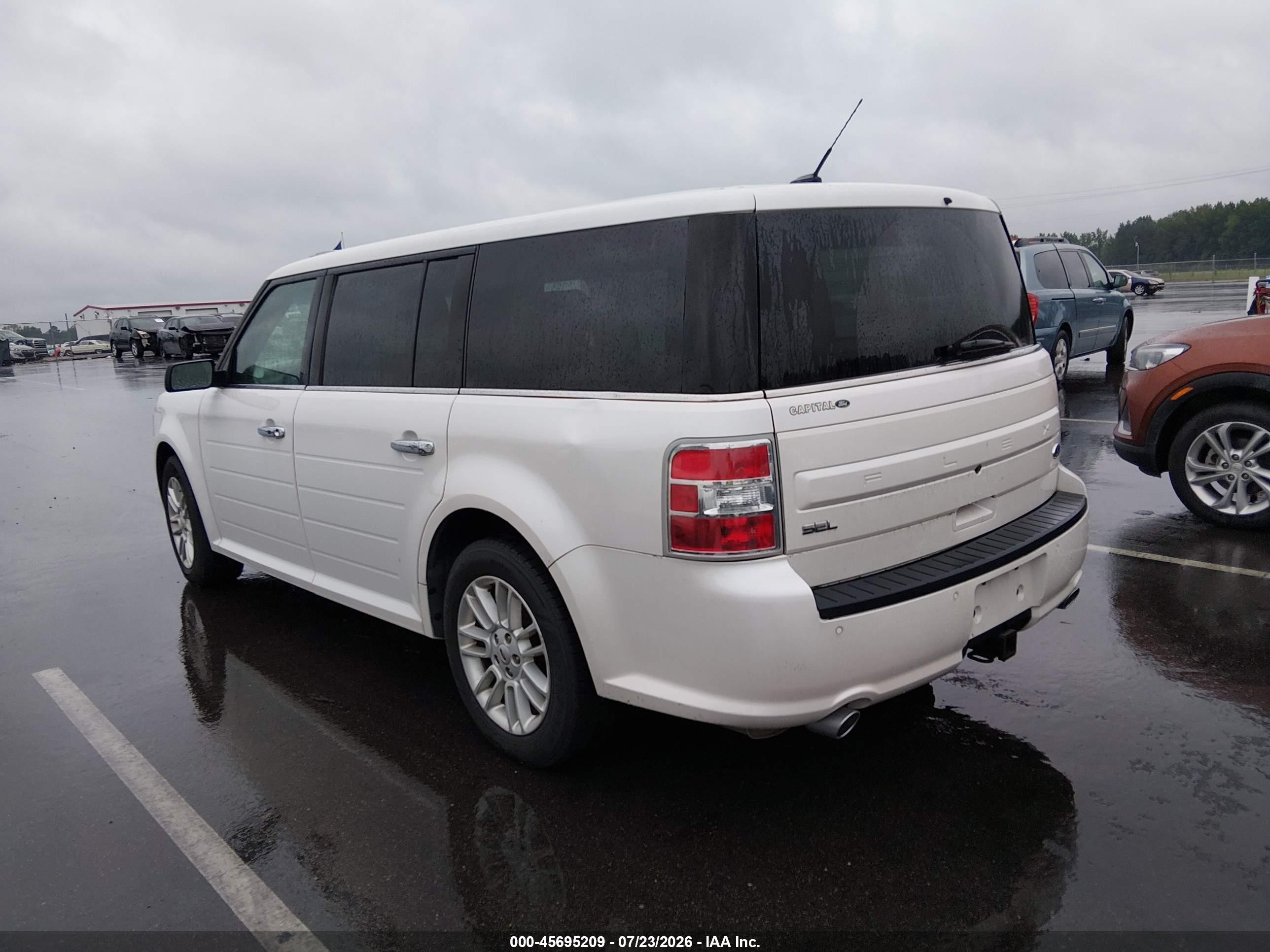 2015 Ford Flex Sel White vin: 2FMGK5C88FBA10821