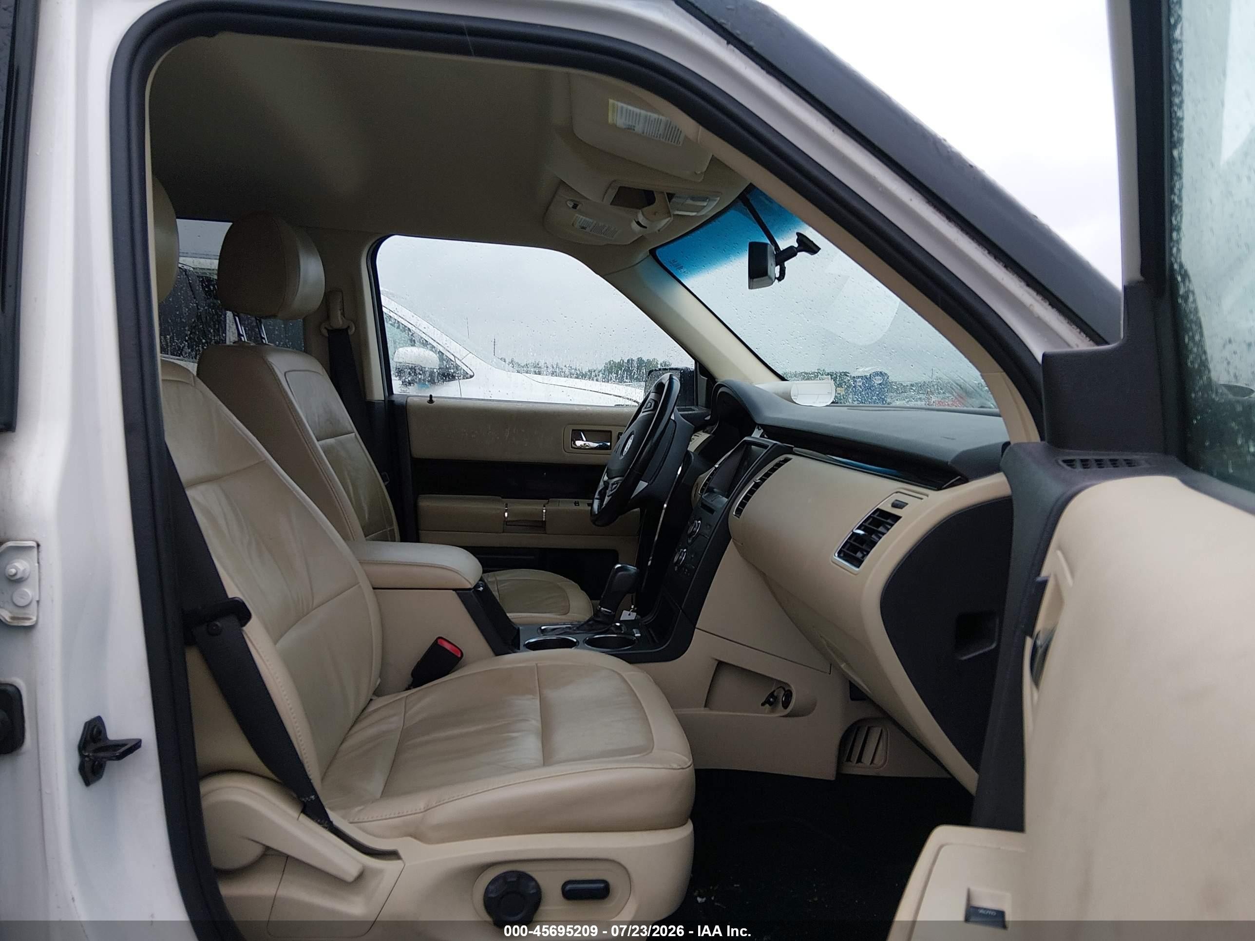 2015 Ford Flex Sel White vin: 2FMGK5C88FBA10821