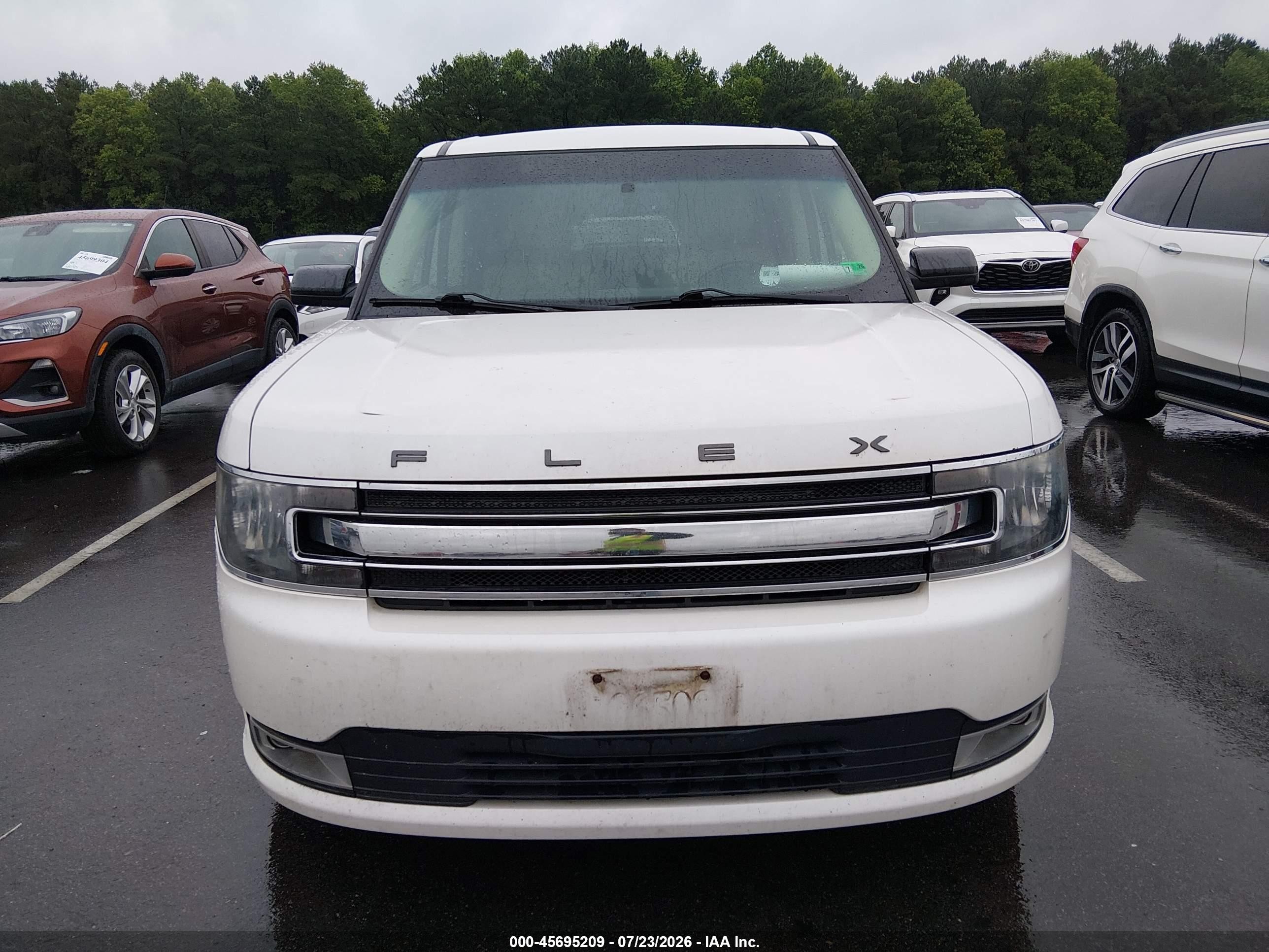 2015 Ford Flex Sel White vin: 2FMGK5C88FBA10821
