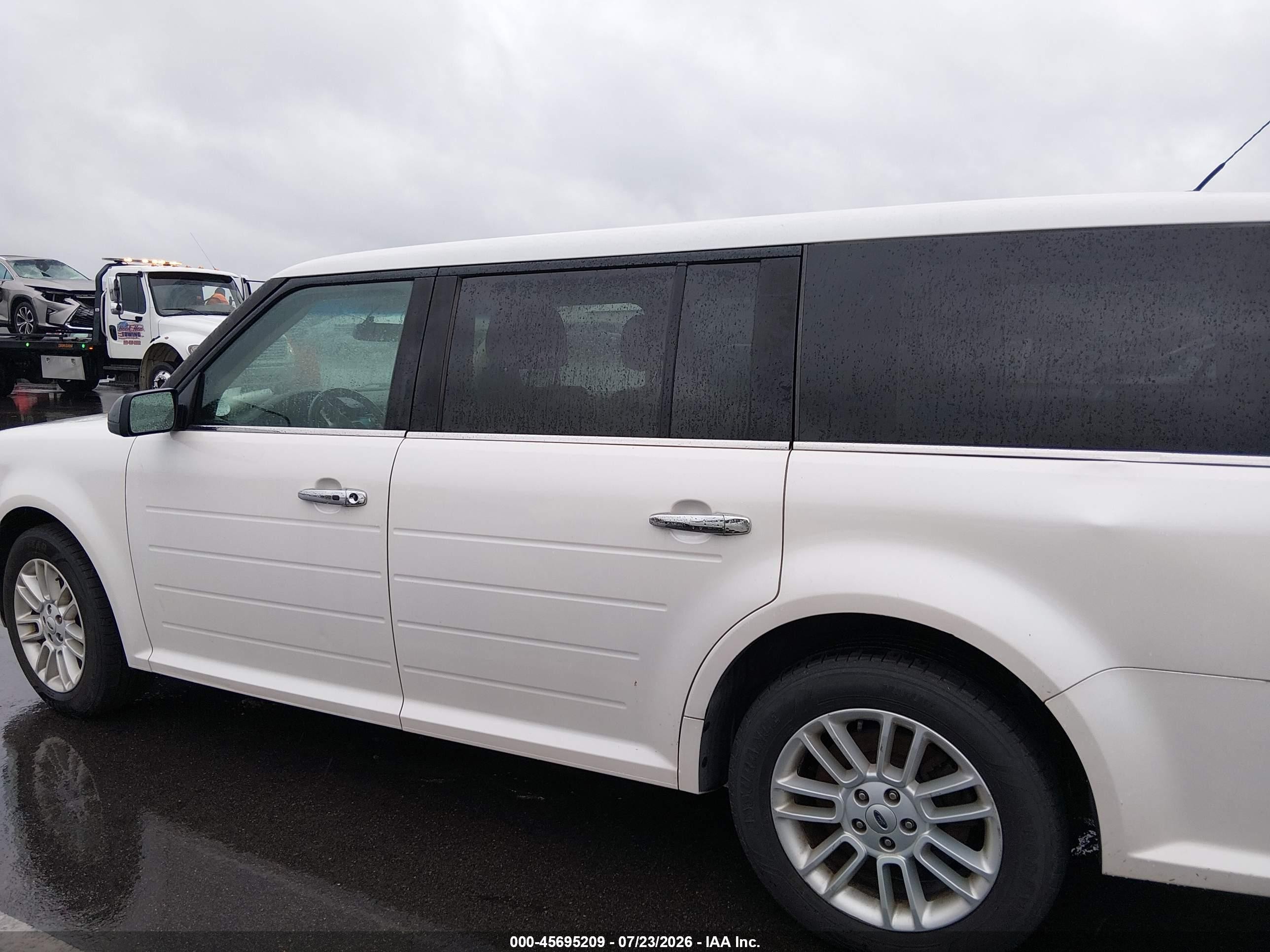 2015 Ford Flex Sel White vin: 2FMGK5C88FBA10821