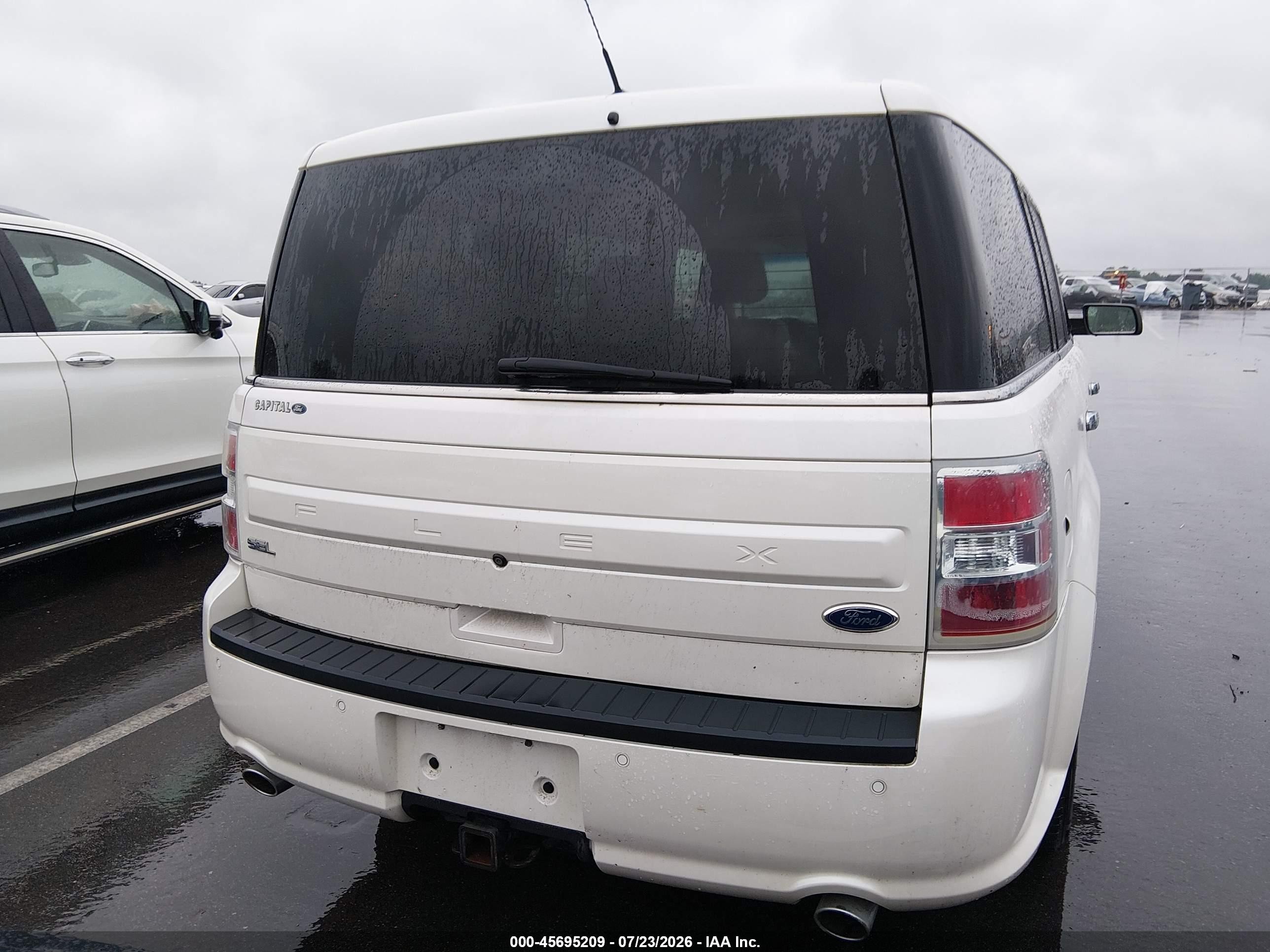 2015 Ford Flex Sel White vin: 2FMGK5C88FBA10821