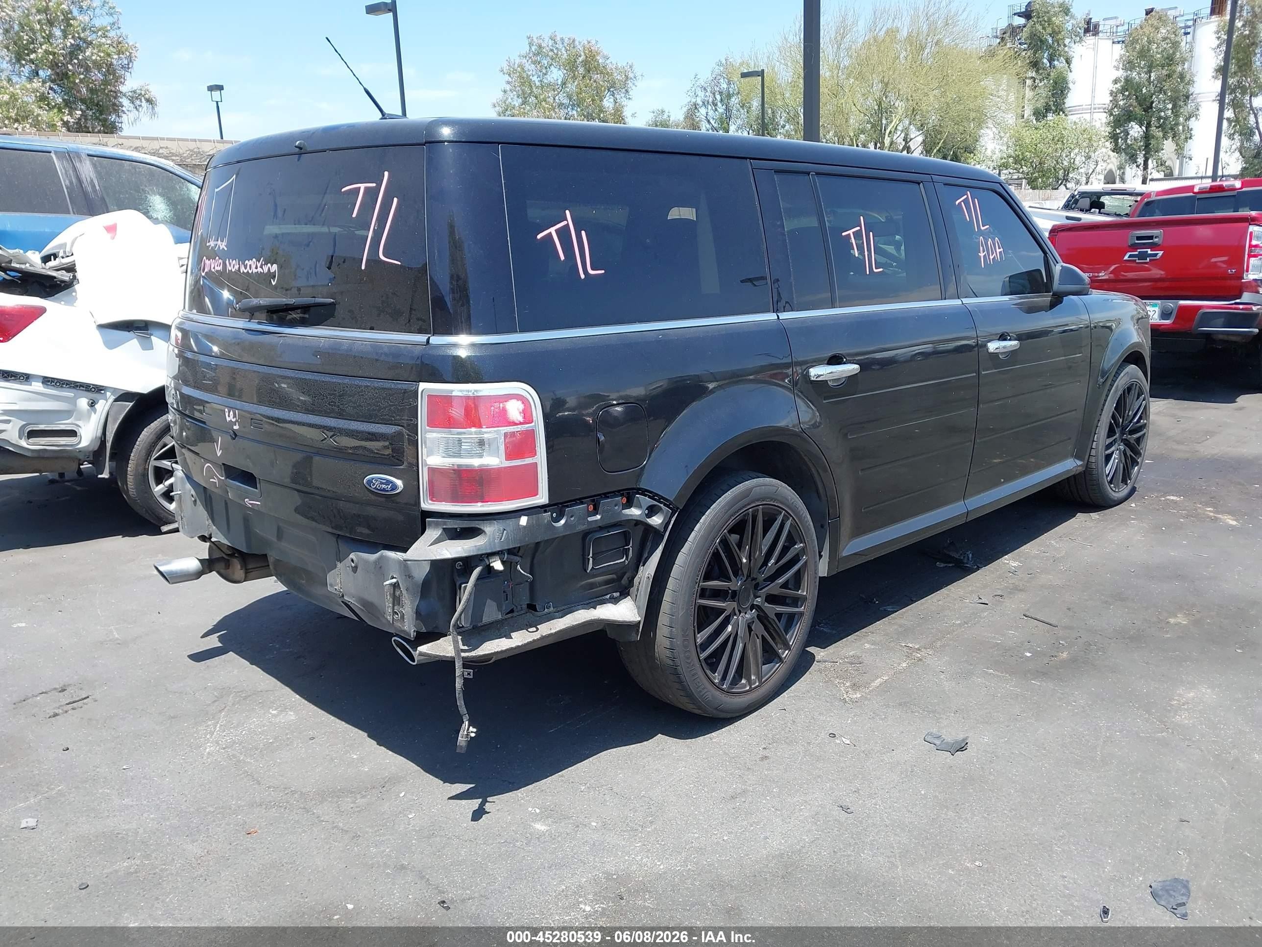 2015 Ford Flex Sel Черный vin: 2FMGK5C88FBA14741