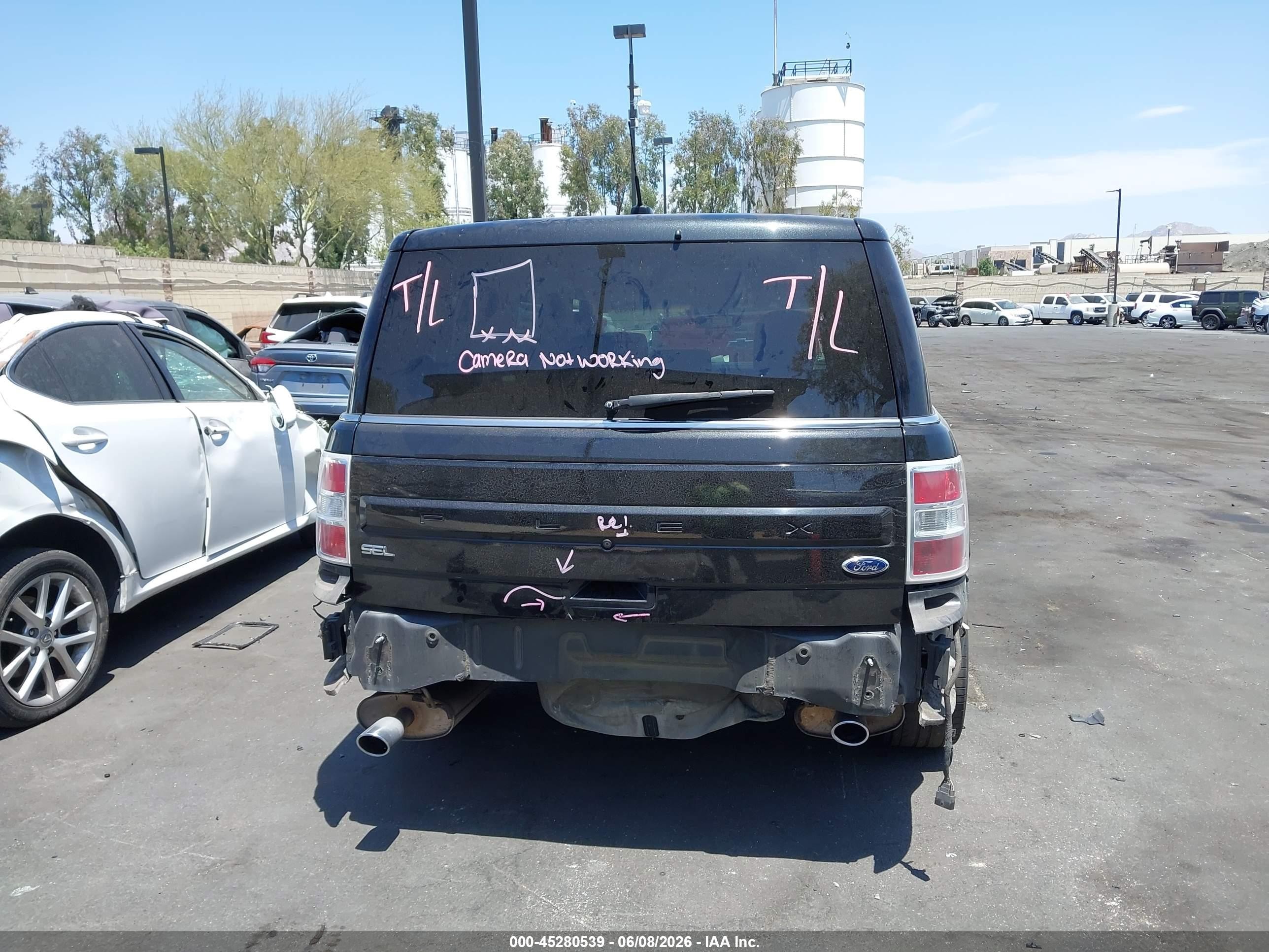 2015 Ford Flex Sel Черный vin: 2FMGK5C88FBA14741