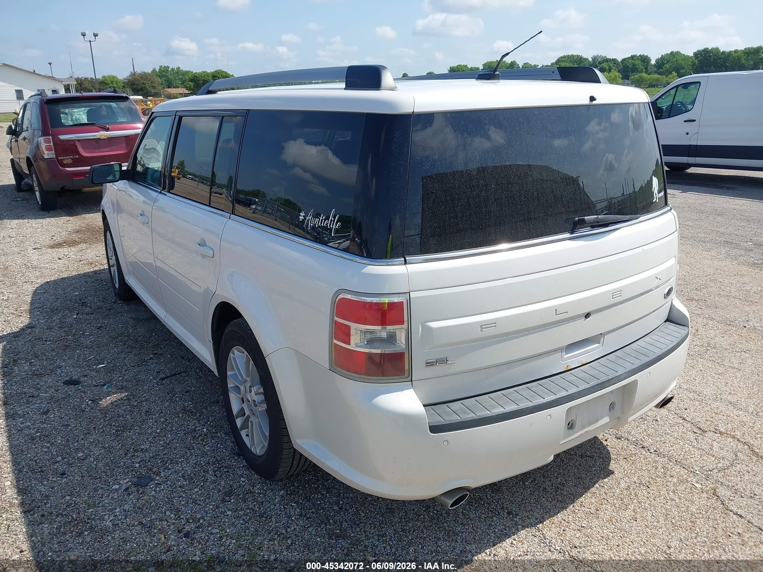 2013 Ford Flex Sel White vin: 2FMGK5C89DBD25849