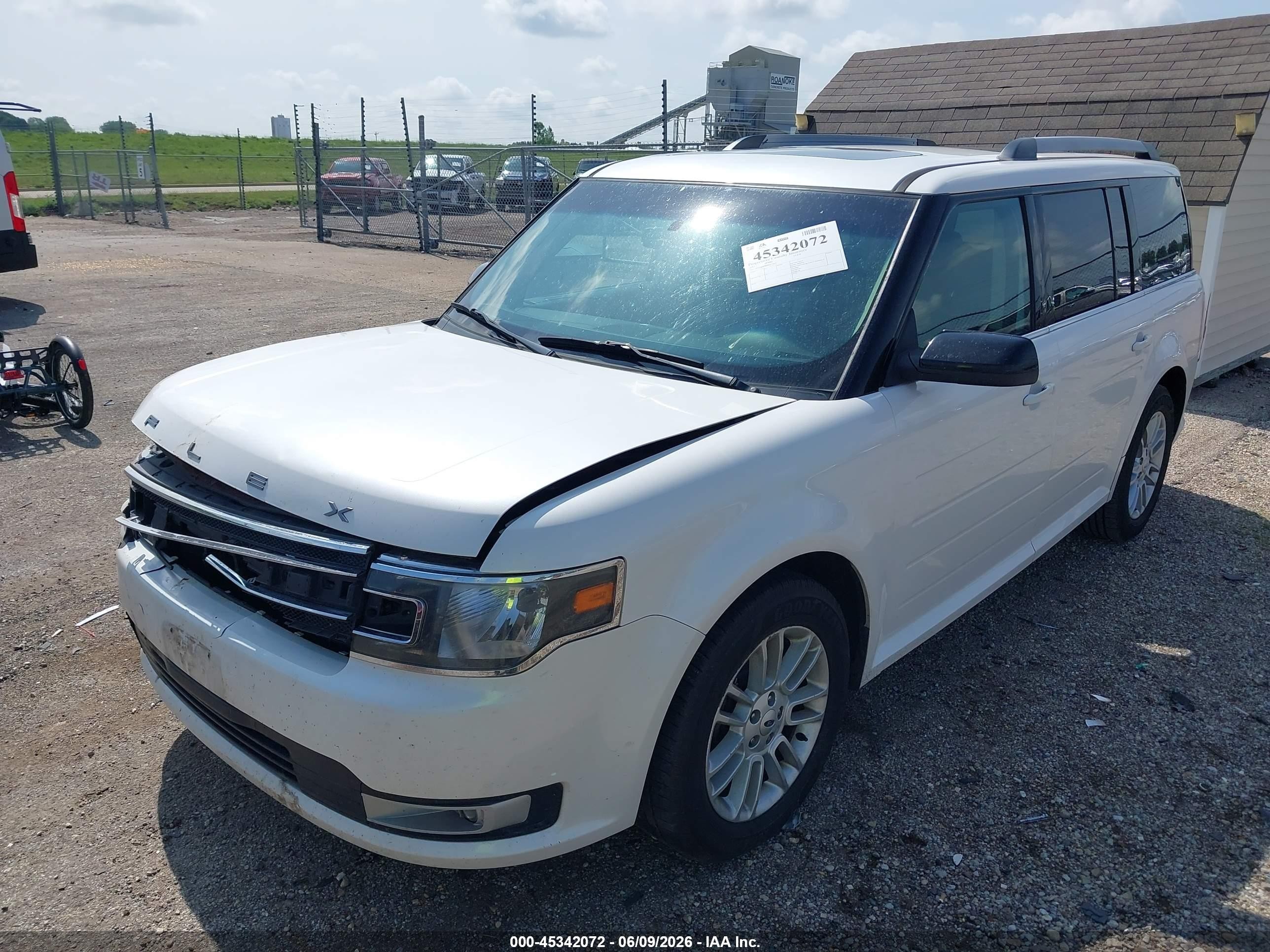 2013 Ford Flex Sel White vin: 2FMGK5C89DBD25849