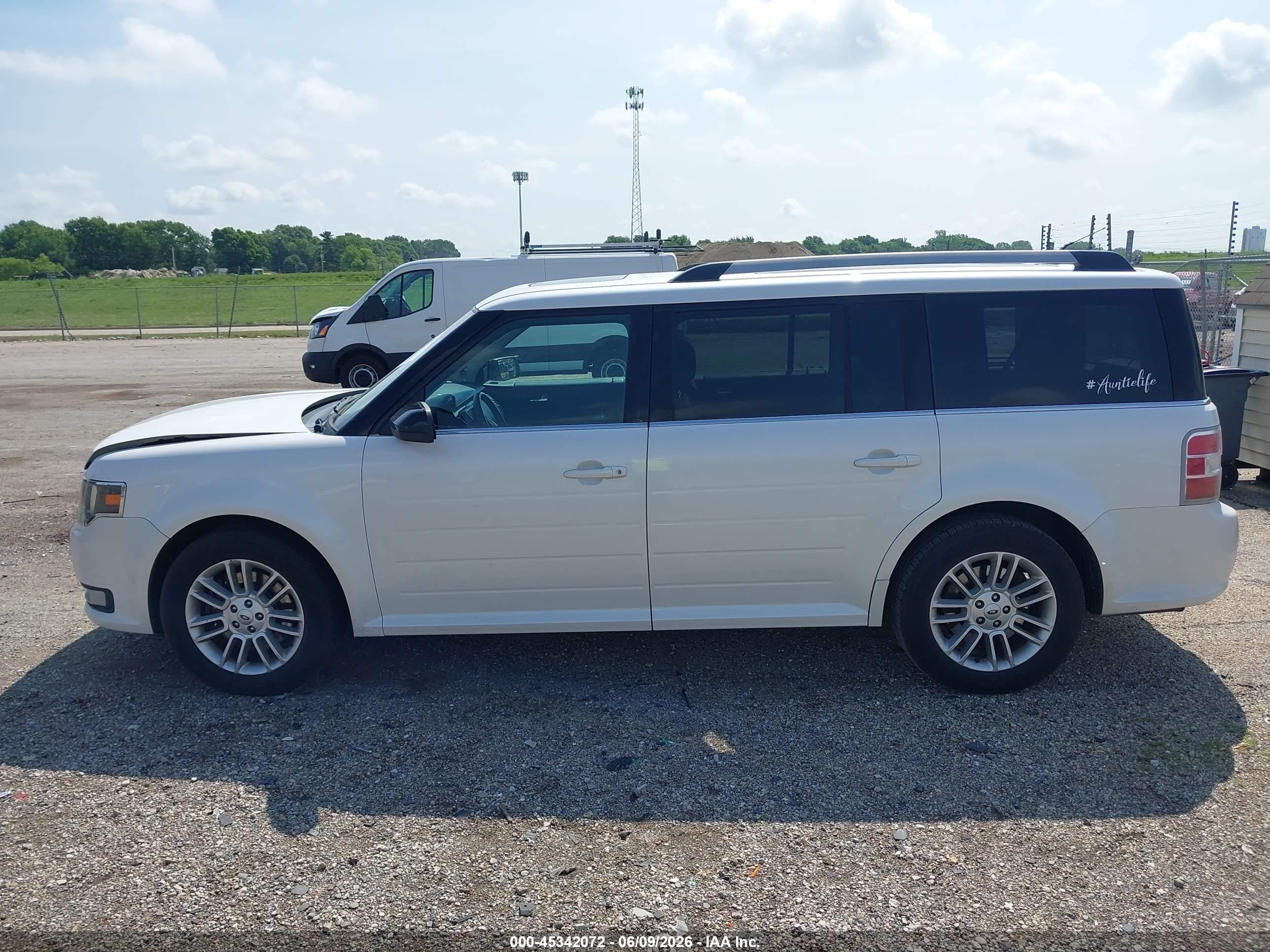 2013 Ford Flex Sel White vin: 2FMGK5C89DBD25849