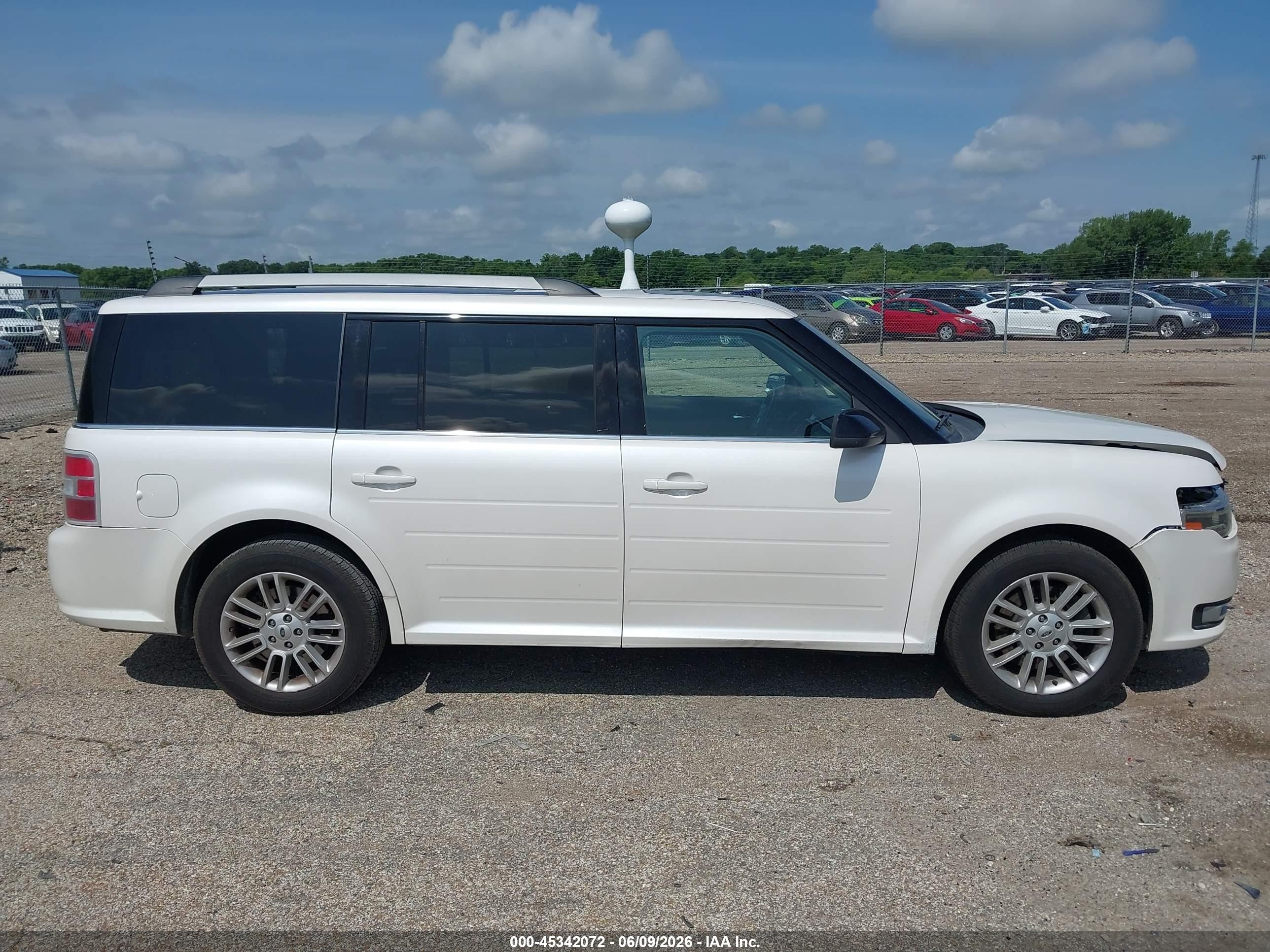2013 Ford Flex Sel White vin: 2FMGK5C89DBD25849