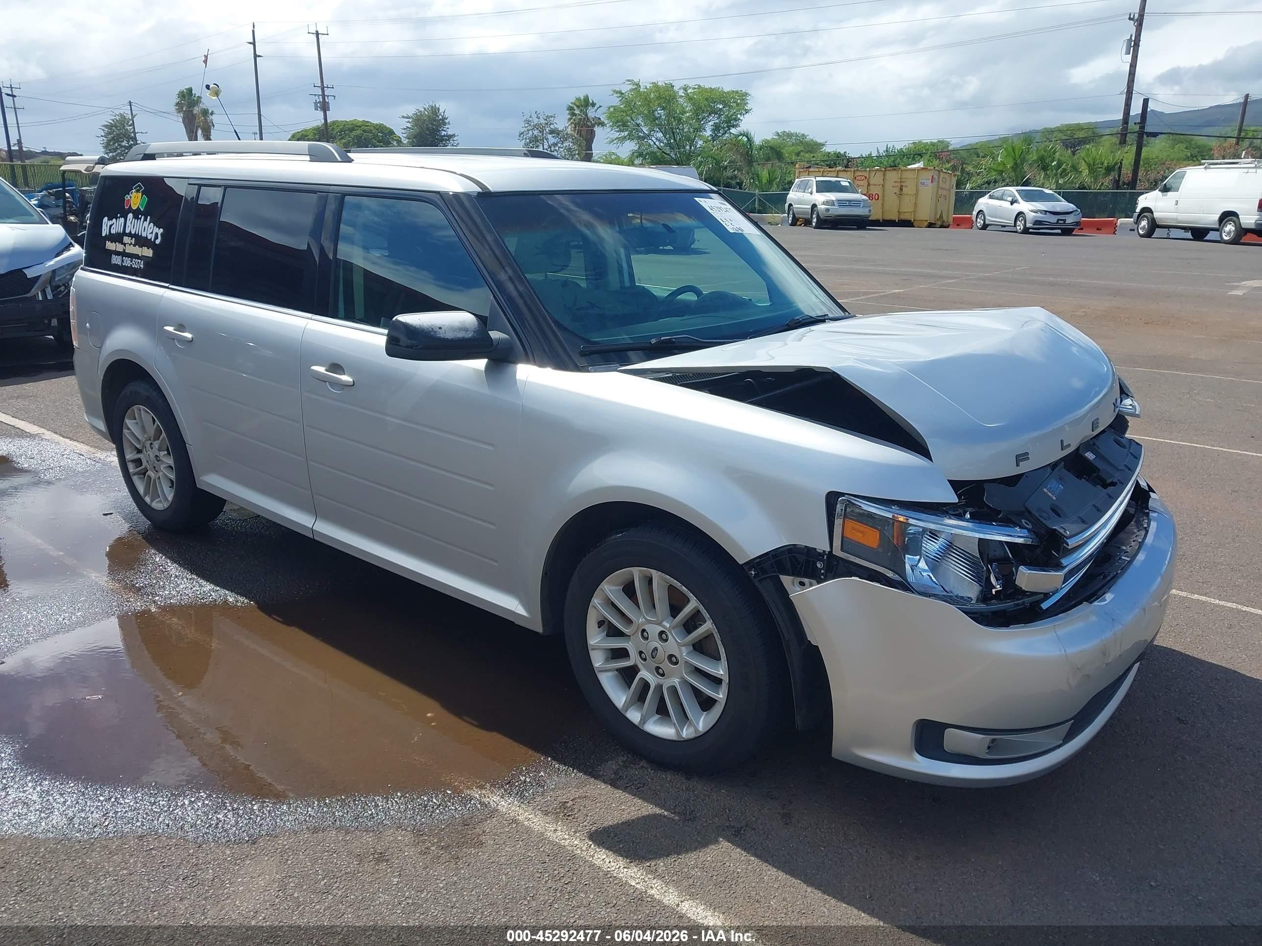 2014 Ford Flex Sel Silver vin: 2FMGK5C89EBD03237
