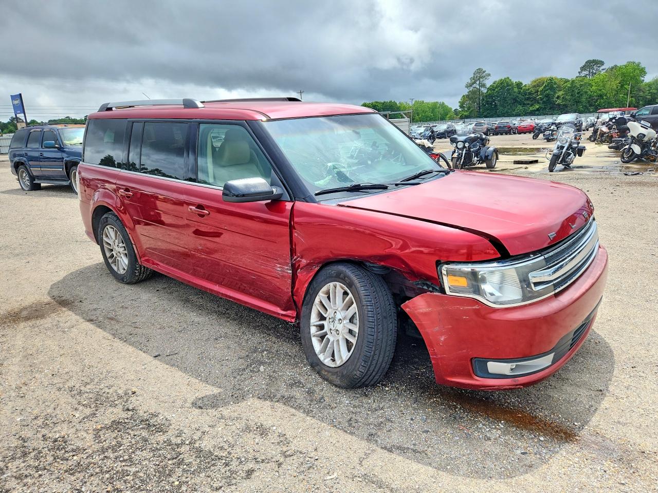 2014 Ford Flex Sel Red vin: 2FMGK5C89EBD18899