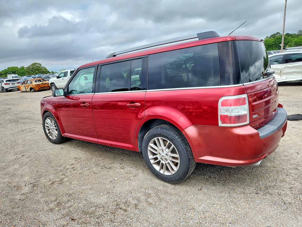 2014 Ford Flex Sel Red vin: 2FMGK5C89EBD18899