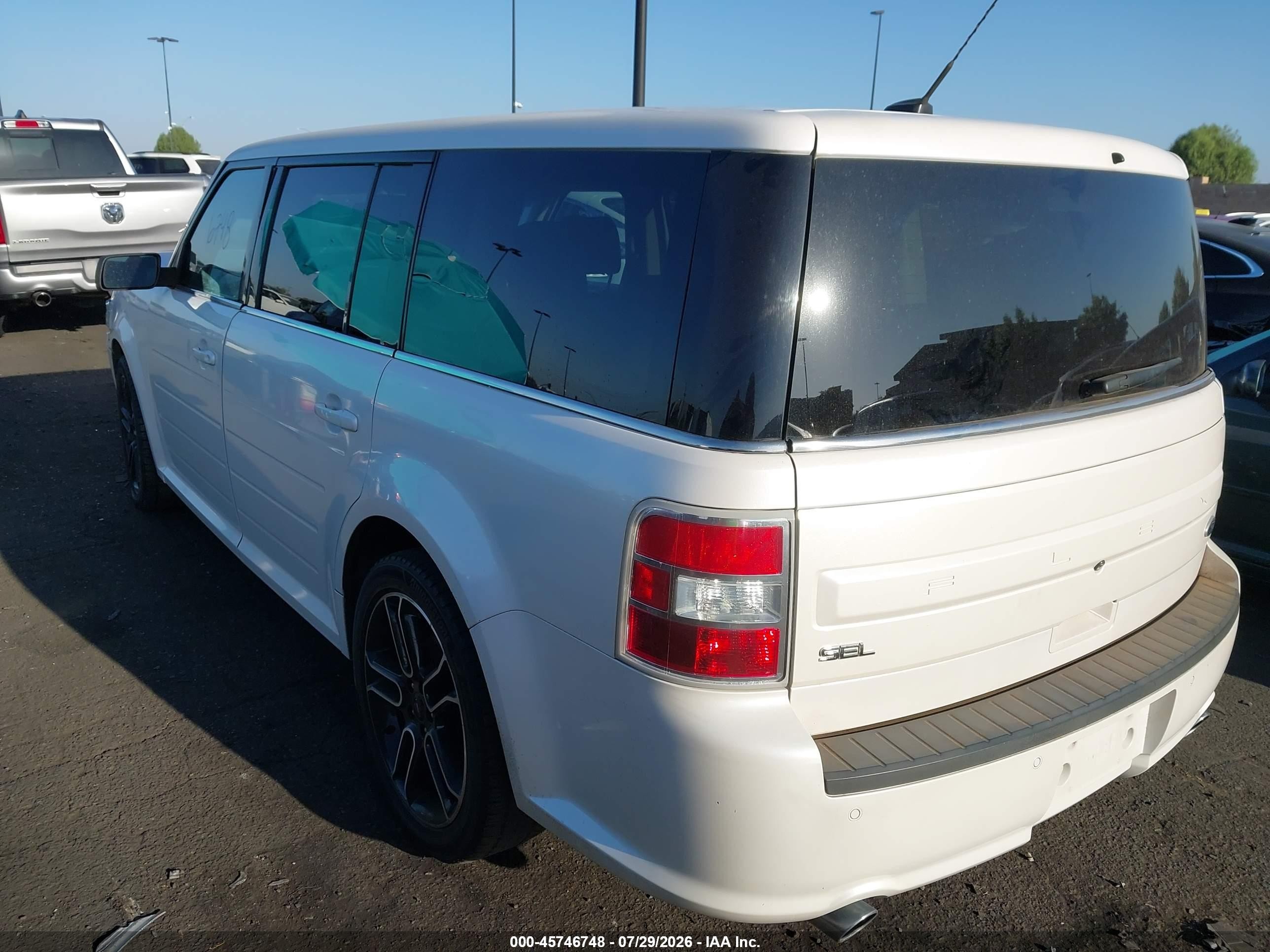 2014 Ford Flex Sel White vin: 2FMGK5C89EBD36884