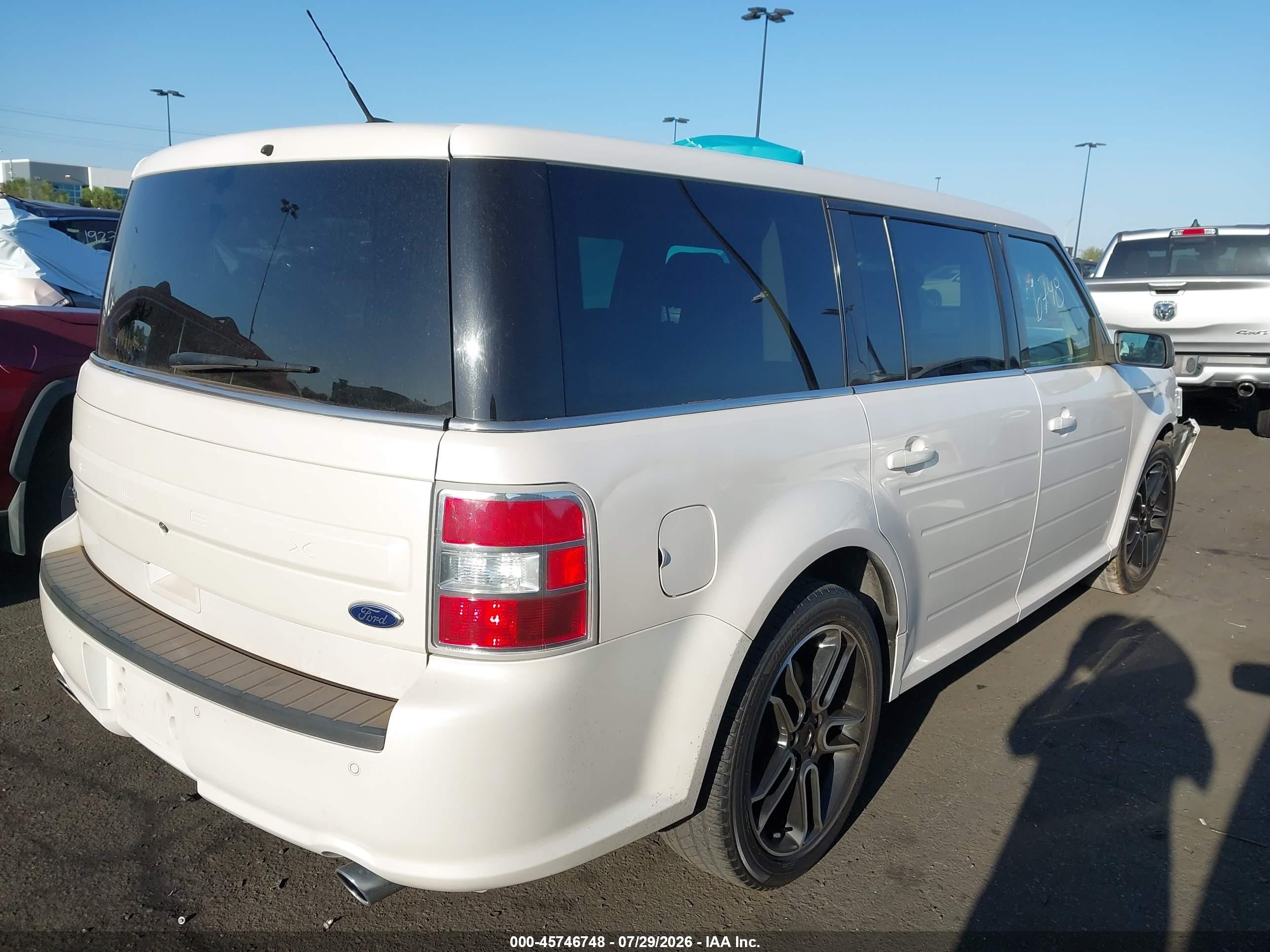 2014 Ford Flex Sel White vin: 2FMGK5C89EBD36884