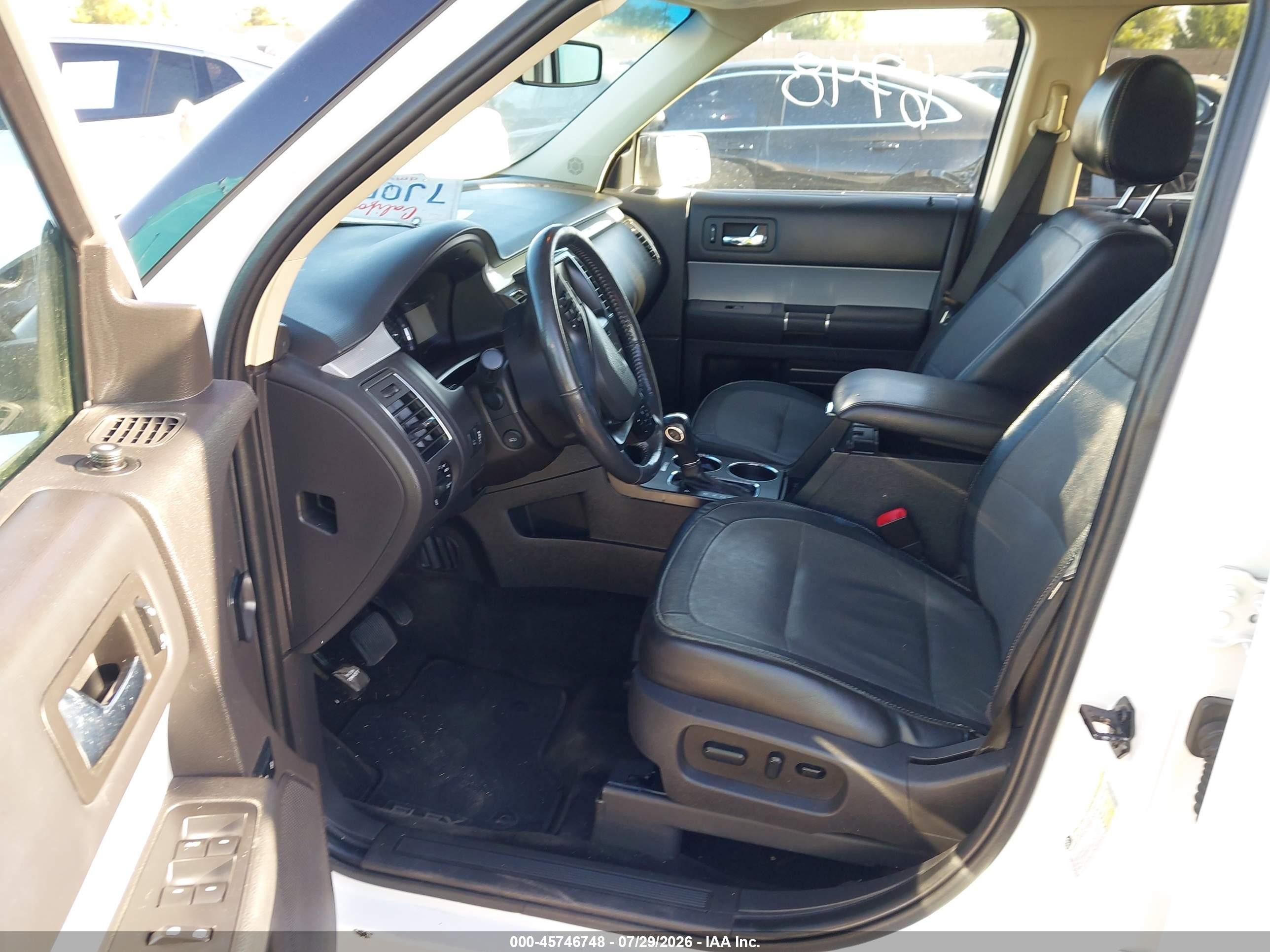 2014 Ford Flex Sel White vin: 2FMGK5C89EBD36884