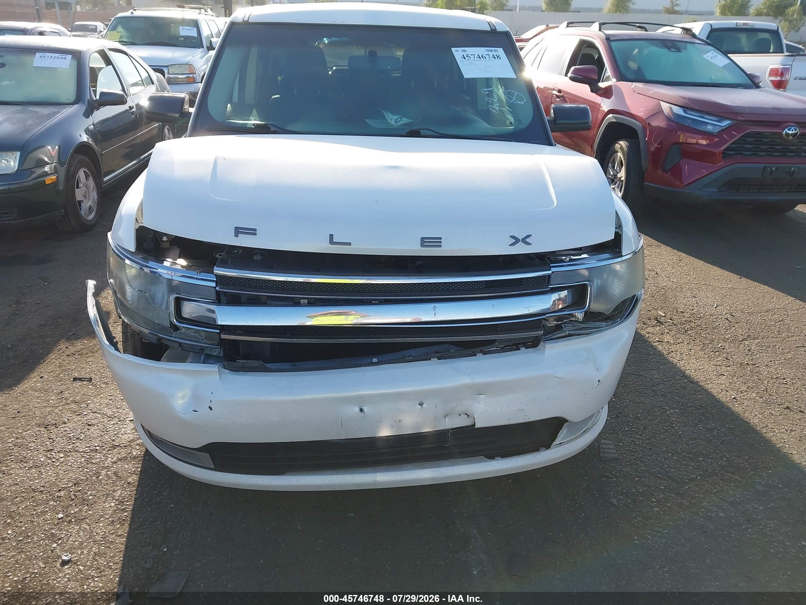 2014 Ford Flex Sel White vin: 2FMGK5C89EBD36884