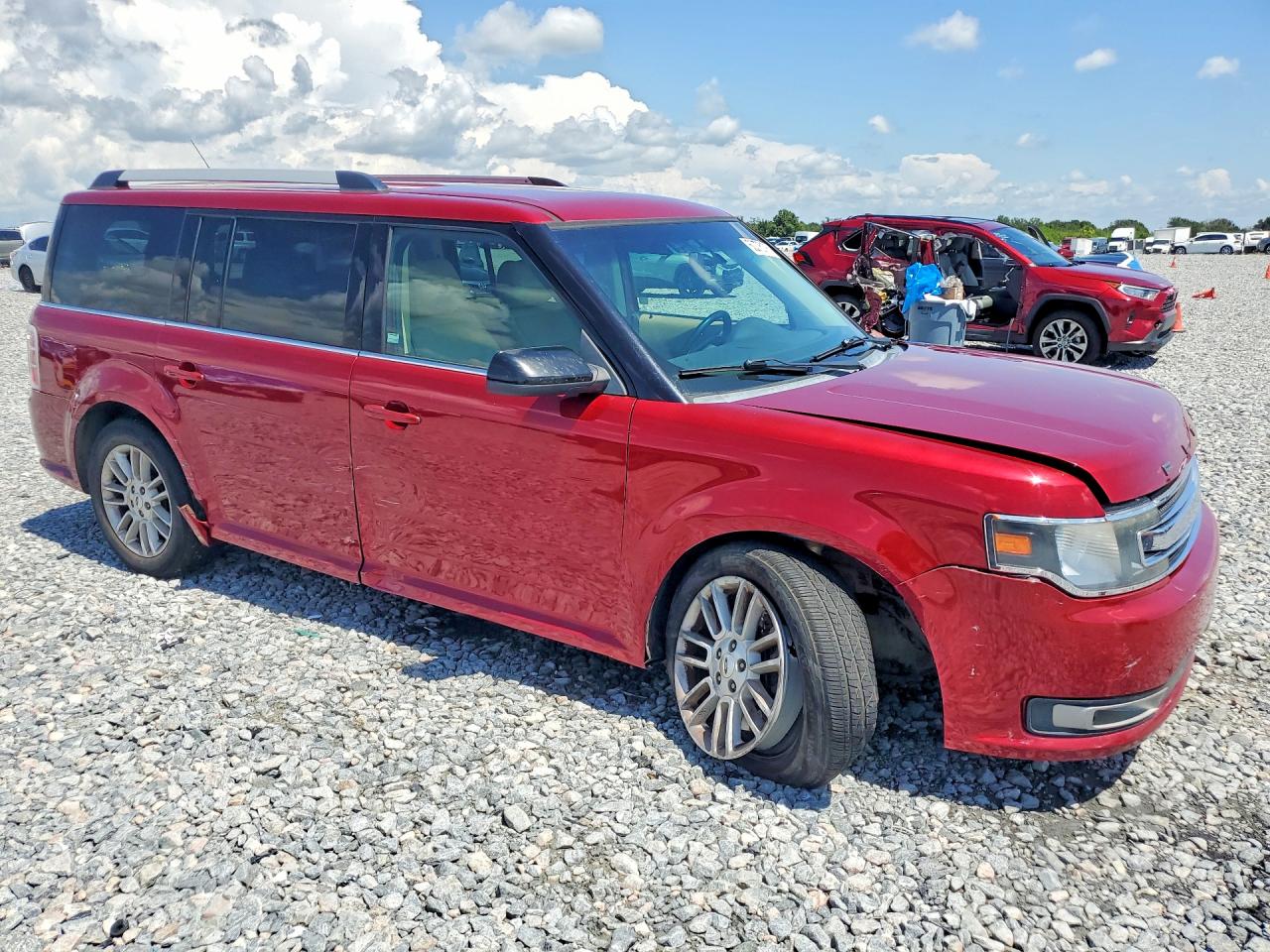 2014 Ford Flex Sel Red vin: 2FMGK5C8XEBD31581