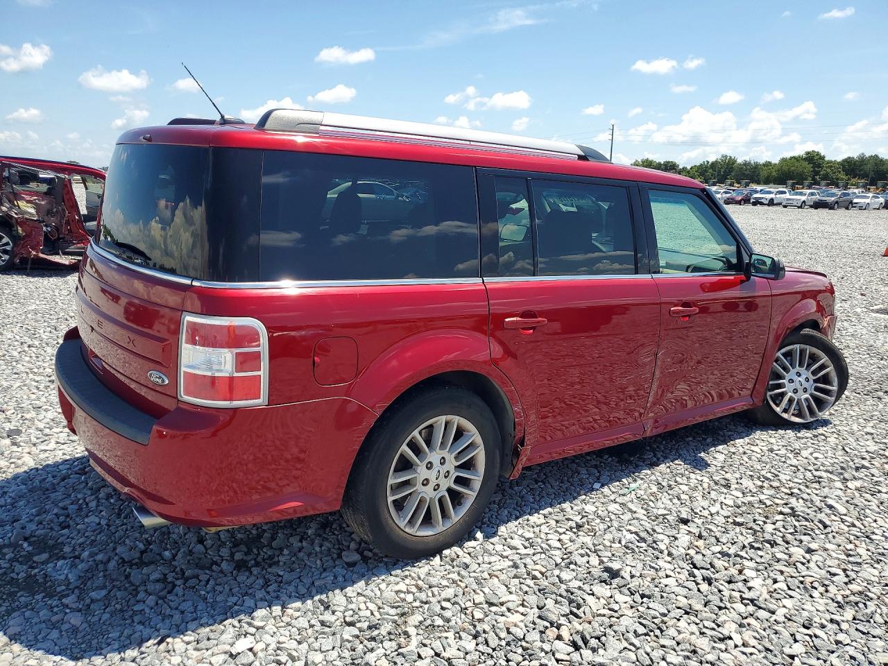 2014 Ford Flex Sel Red vin: 2FMGK5C8XEBD31581