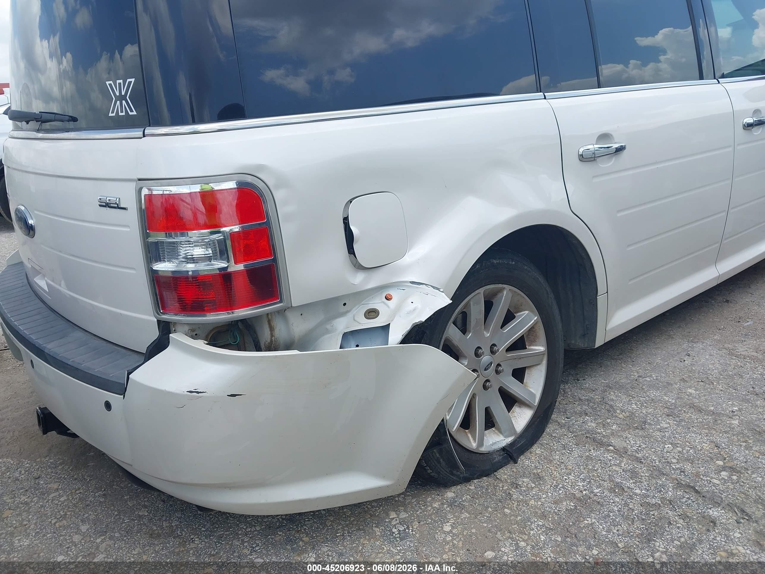 2012 Ford Flex Sel White vin: 2FMGK5CC0CBD07419