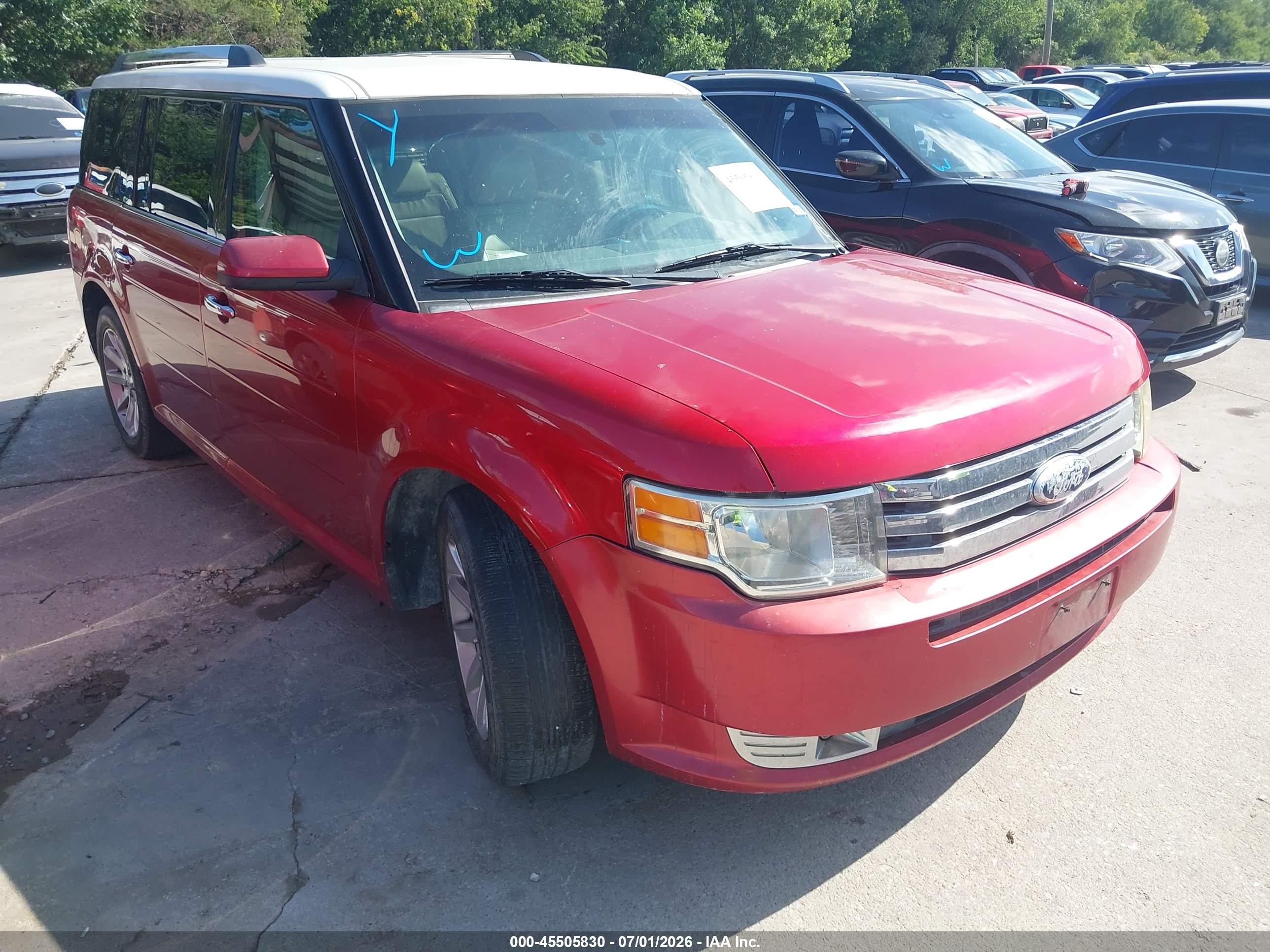 2011 Ford Flex Sel Red vin: 2FMGK5CC1BBD29721