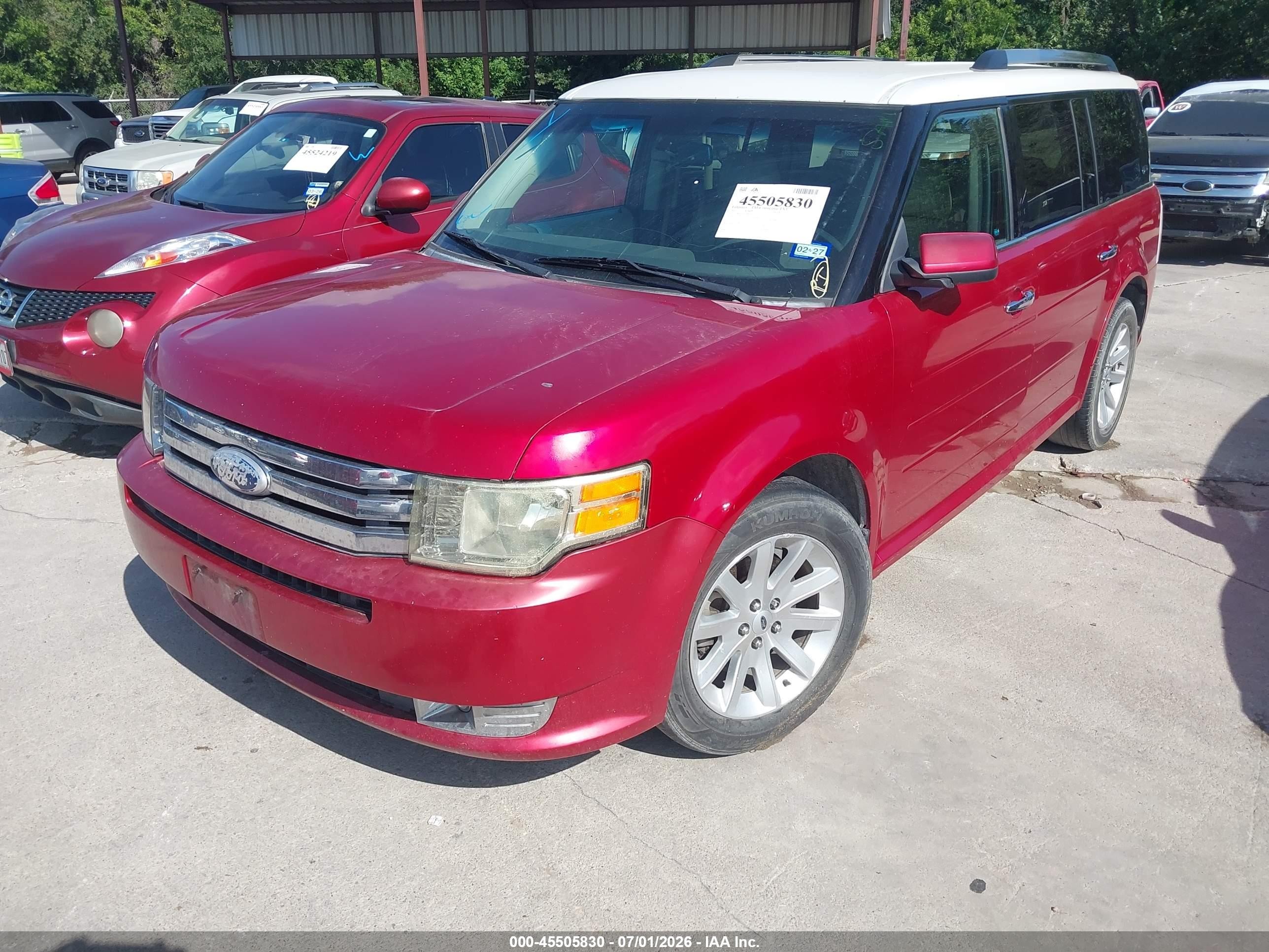 2011 Ford Flex Sel Red vin: 2FMGK5CC1BBD29721