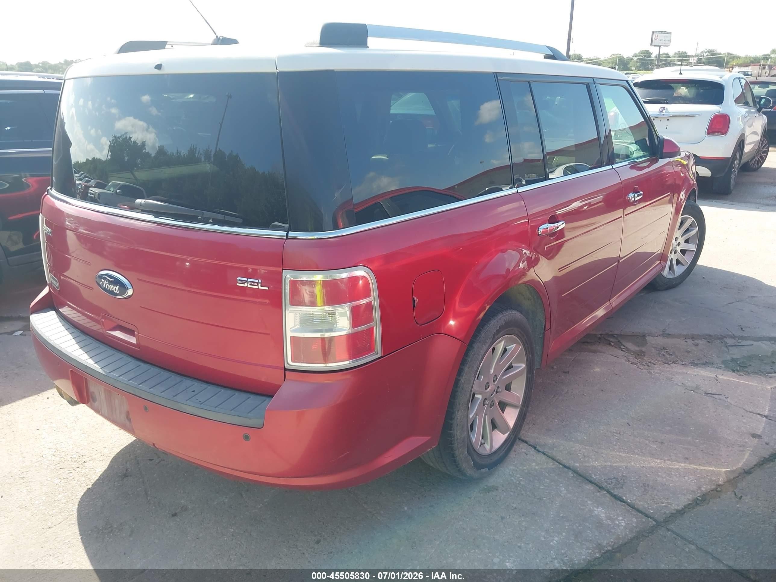 2011 Ford Flex Sel Red vin: 2FMGK5CC1BBD29721