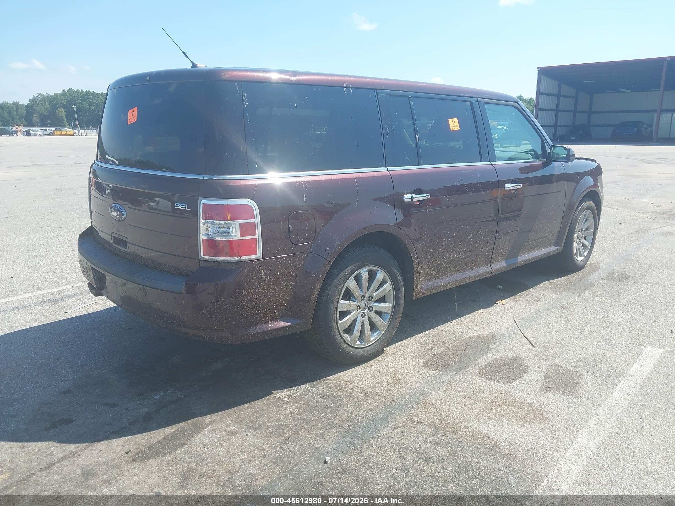 2010 Ford Flex Sel Burgundy vin: 2FMGK5CC2ABB29803