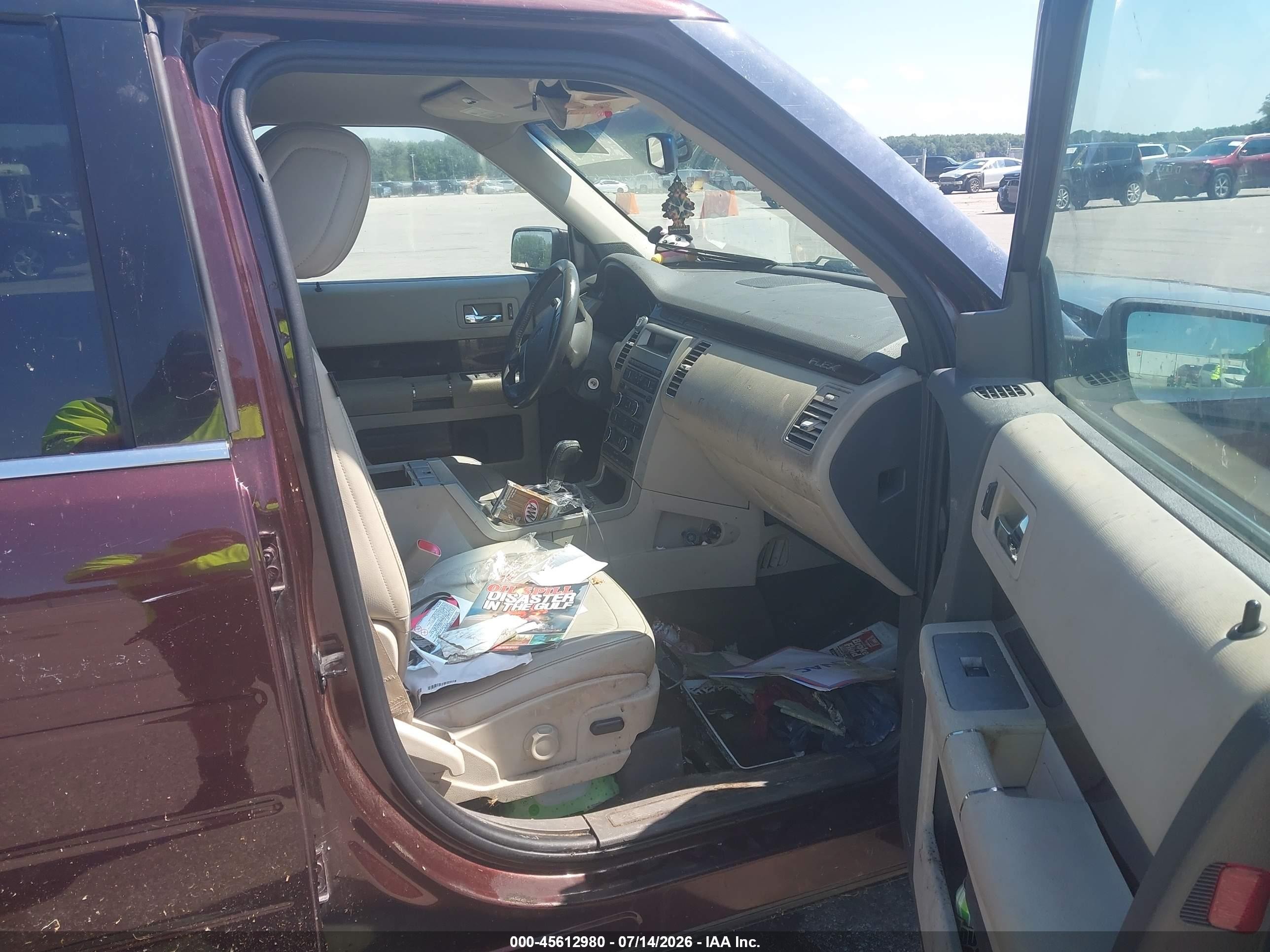 2010 Ford Flex Sel Burgundy vin: 2FMGK5CC2ABB29803