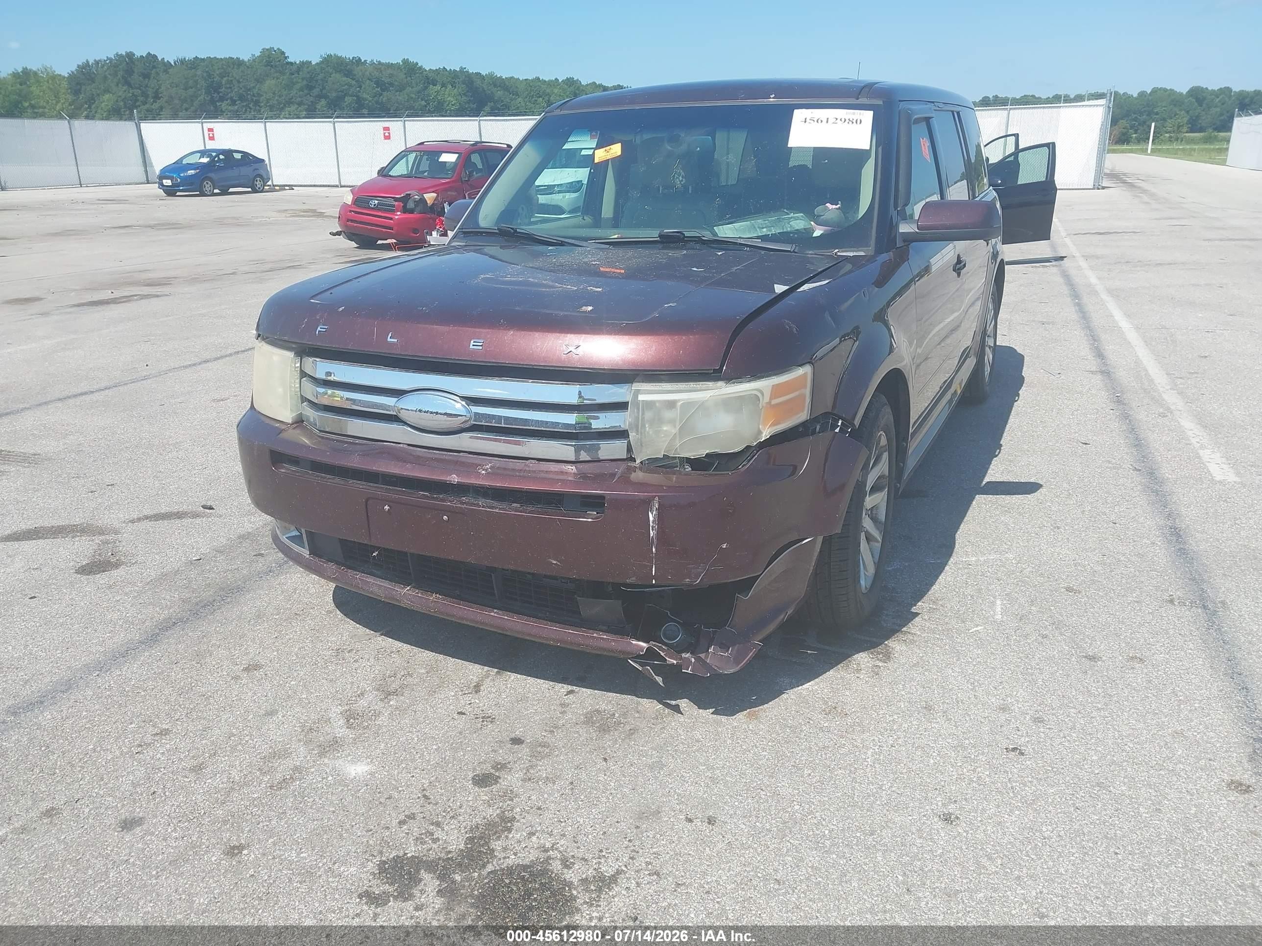 2010 Ford Flex Sel Burgundy vin: 2FMGK5CC2ABB29803