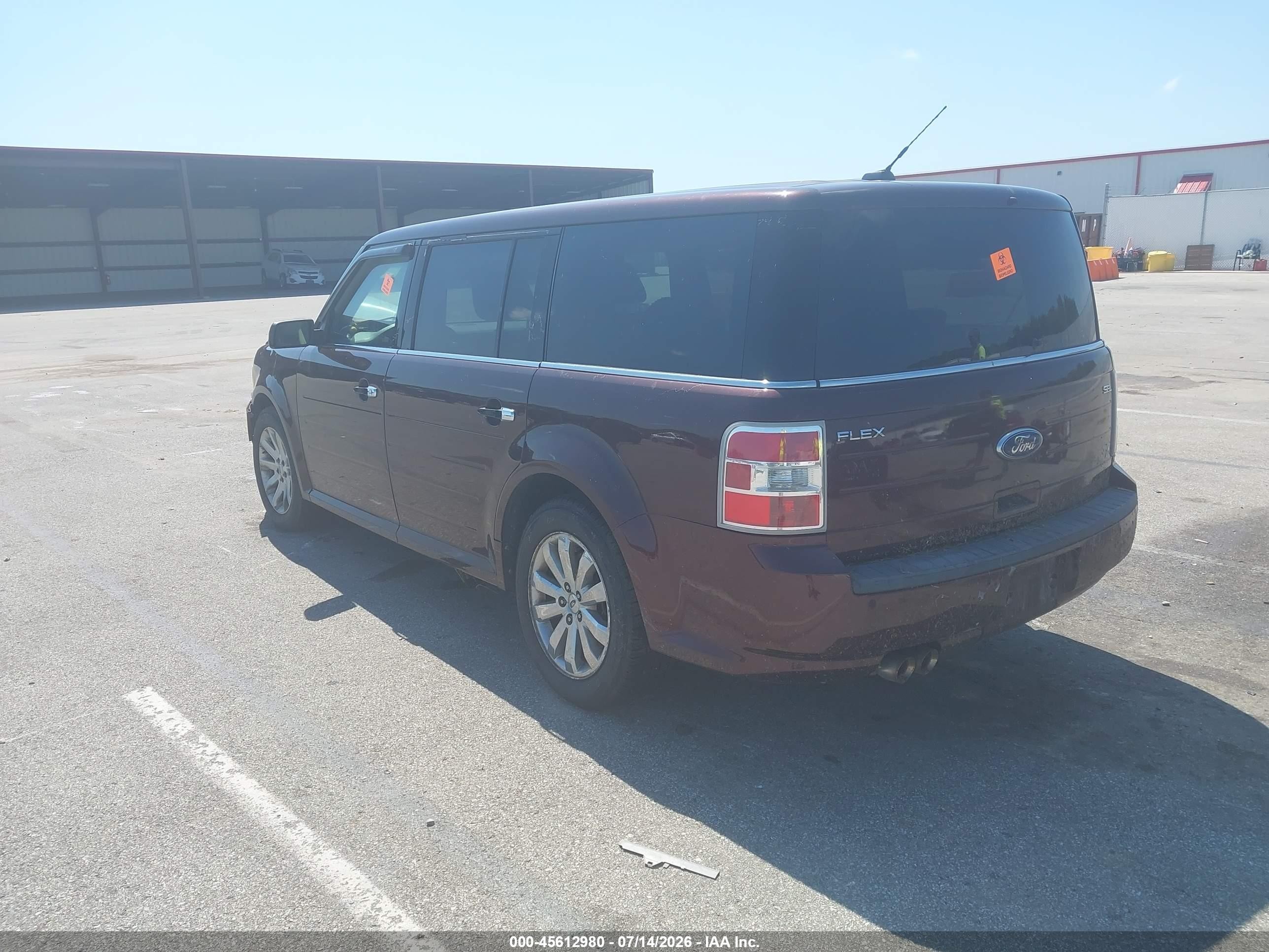 2010 Ford Flex Sel Burgundy vin: 2FMGK5CC2ABB29803
