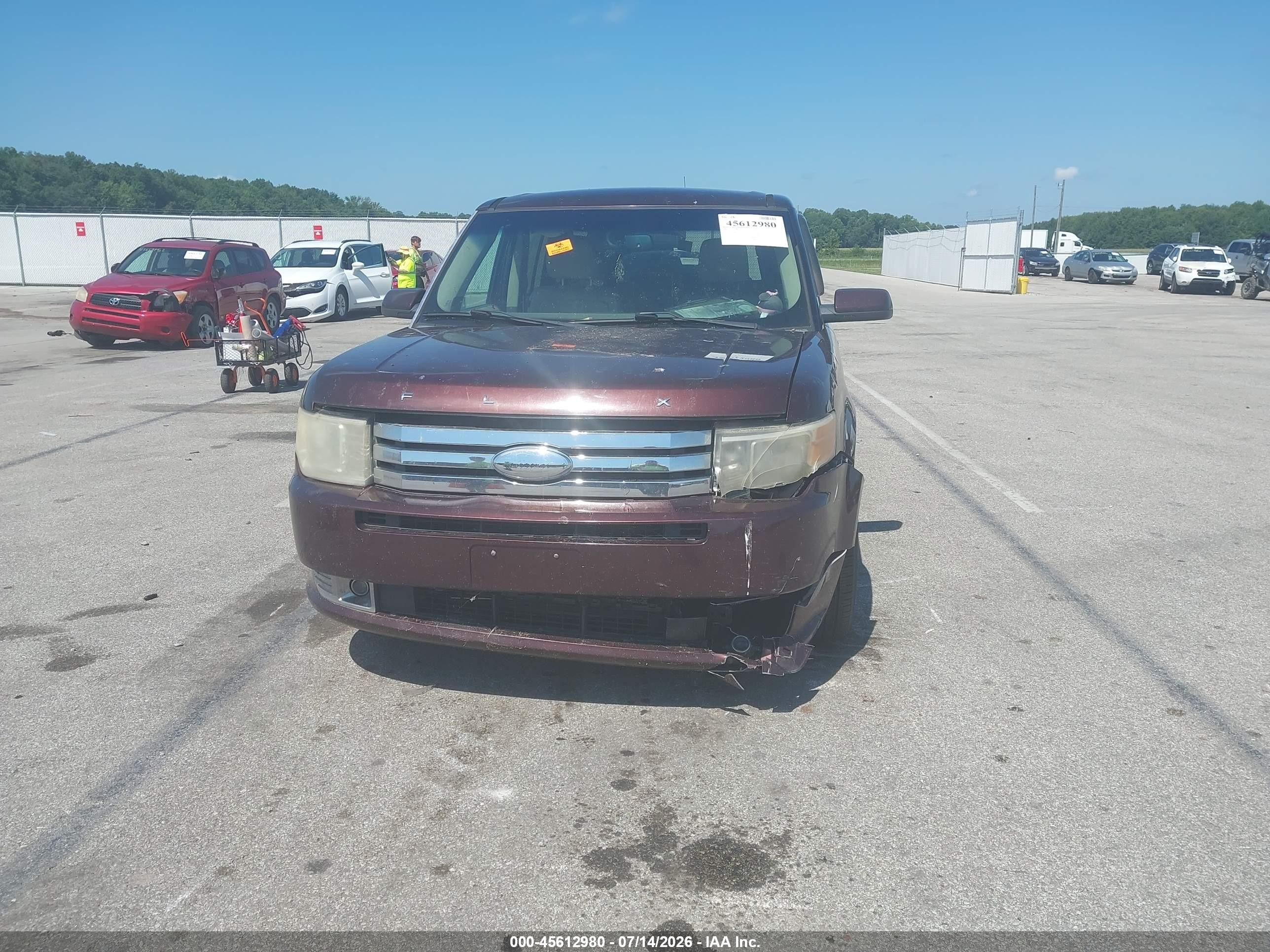 2010 Ford Flex Sel Burgundy vin: 2FMGK5CC2ABB29803