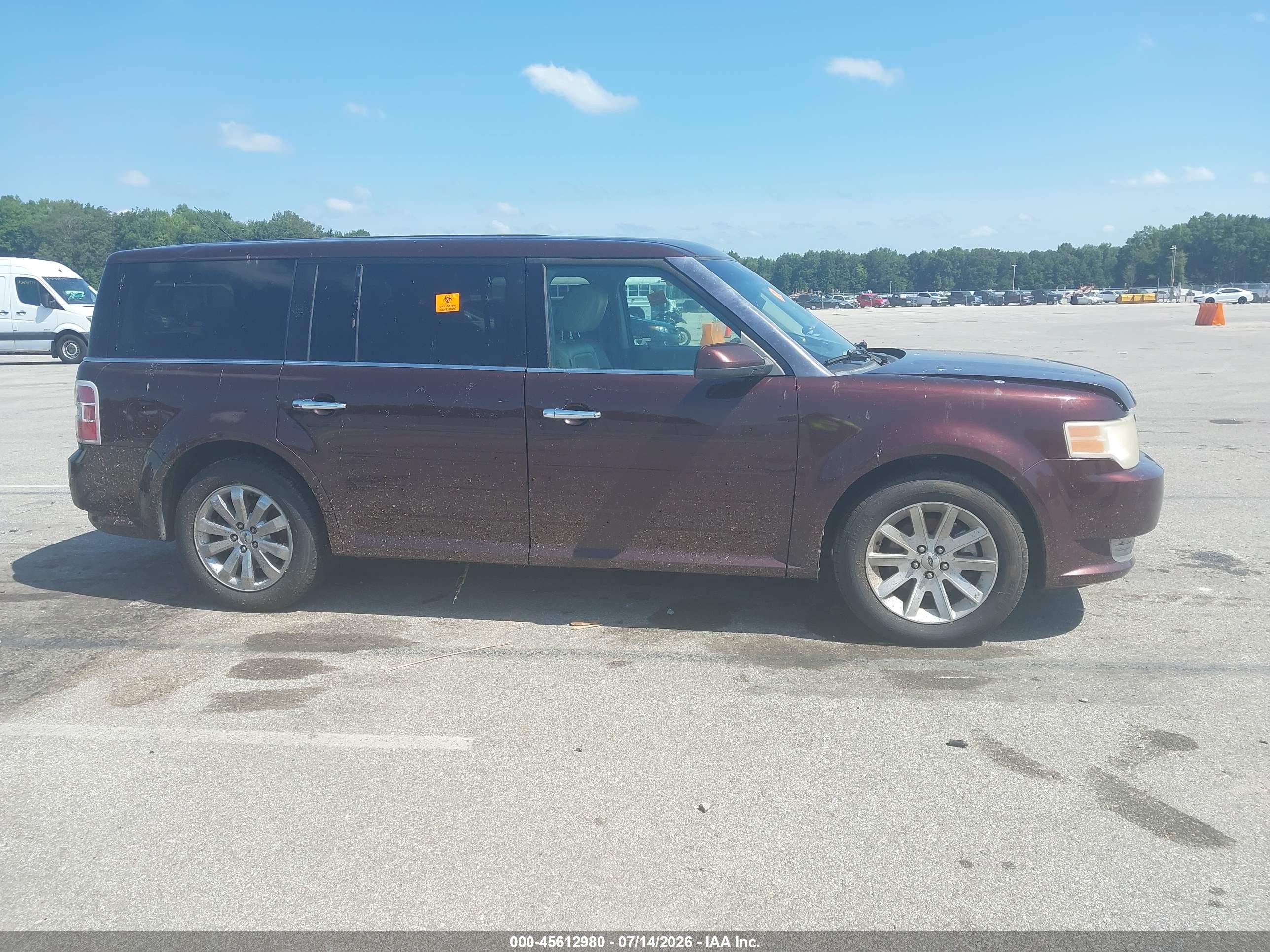 2010 Ford Flex Sel Burgundy vin: 2FMGK5CC2ABB29803