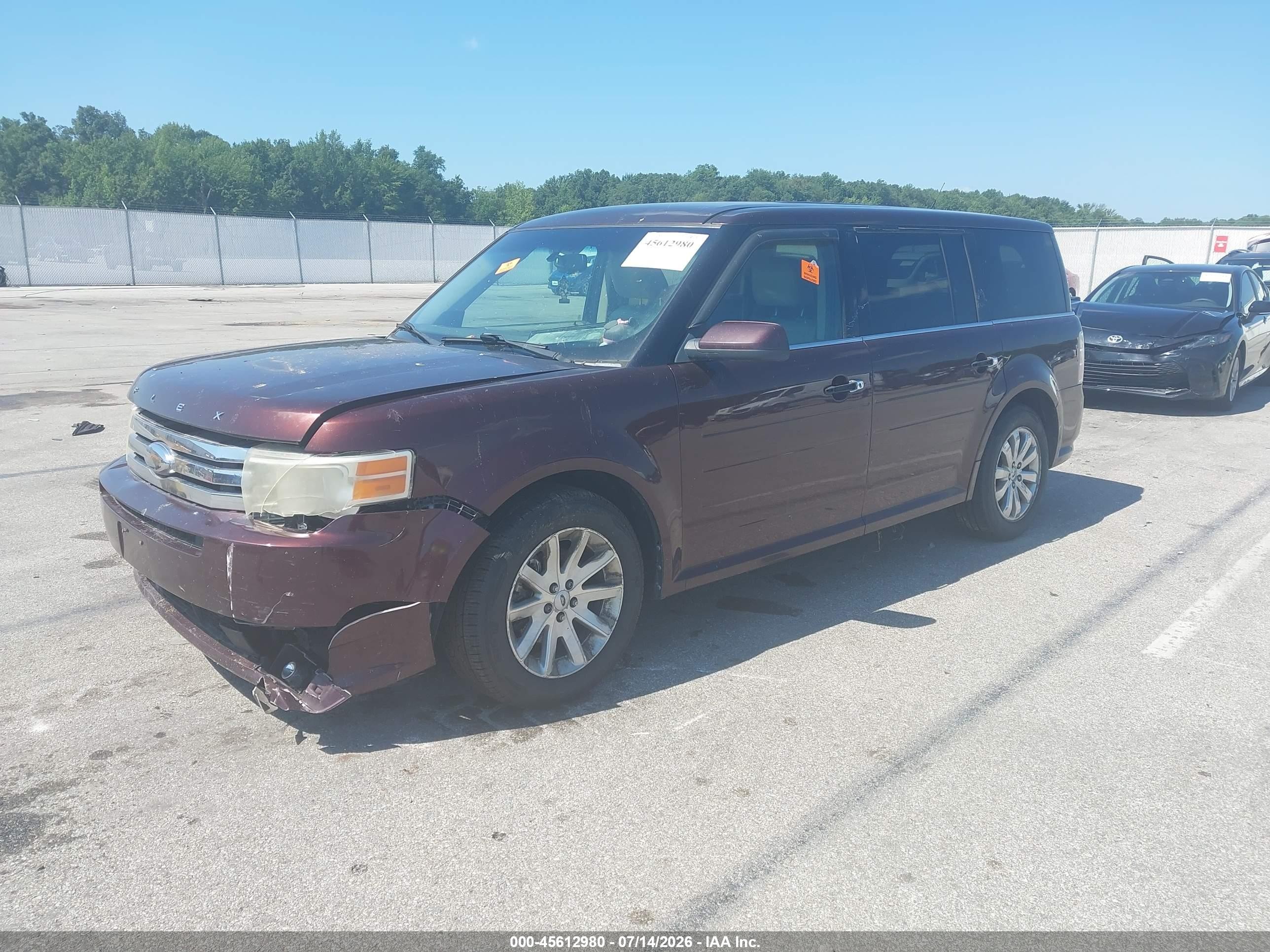 2010 Ford Flex Sel Burgundy vin: 2FMGK5CC2ABB29803
