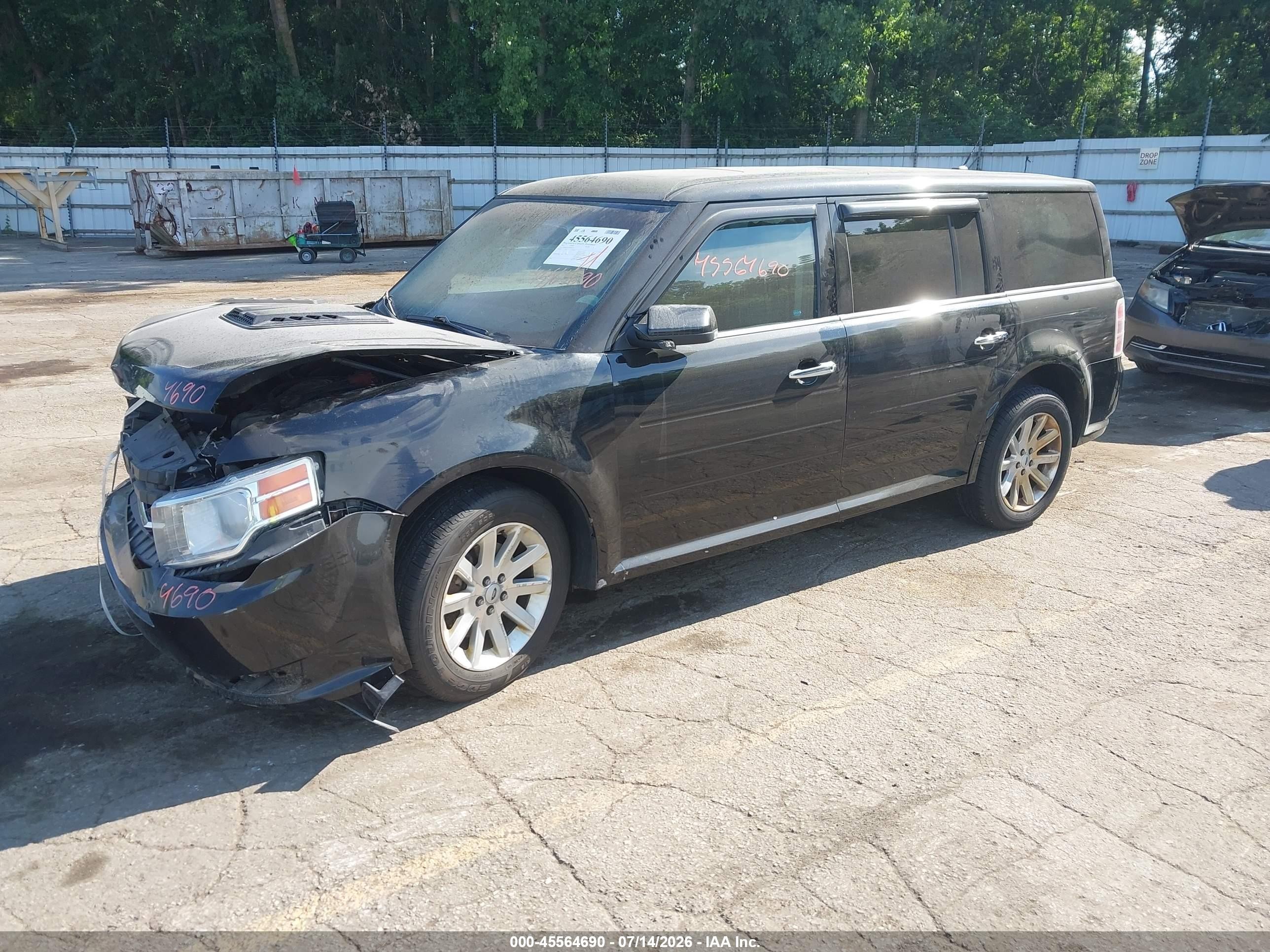 2011 Ford Flex Sel Black vin: 2FMGK5CC2BBD09977