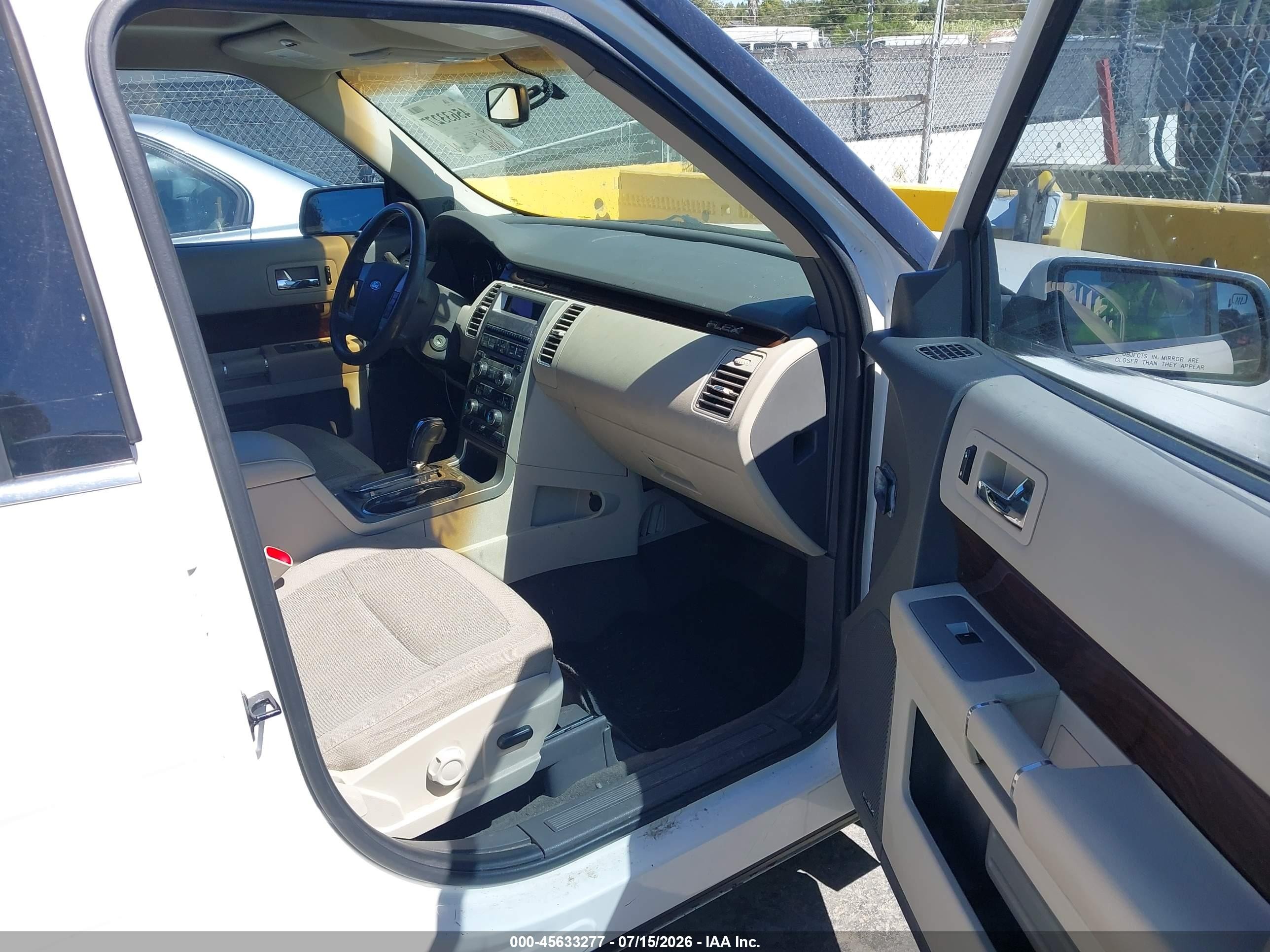 2012 Ford Flex Sel White vin: 2FMGK5CC4CBD03650
