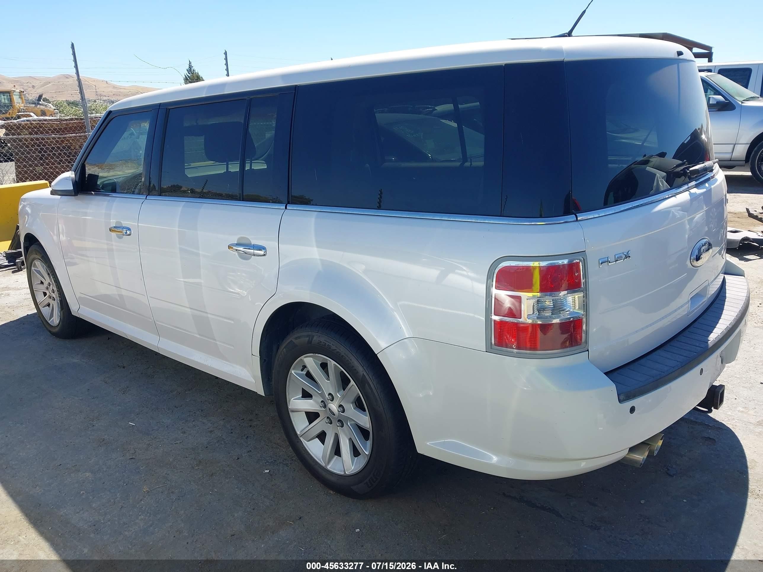 2012 Ford Flex Sel White vin: 2FMGK5CC4CBD03650