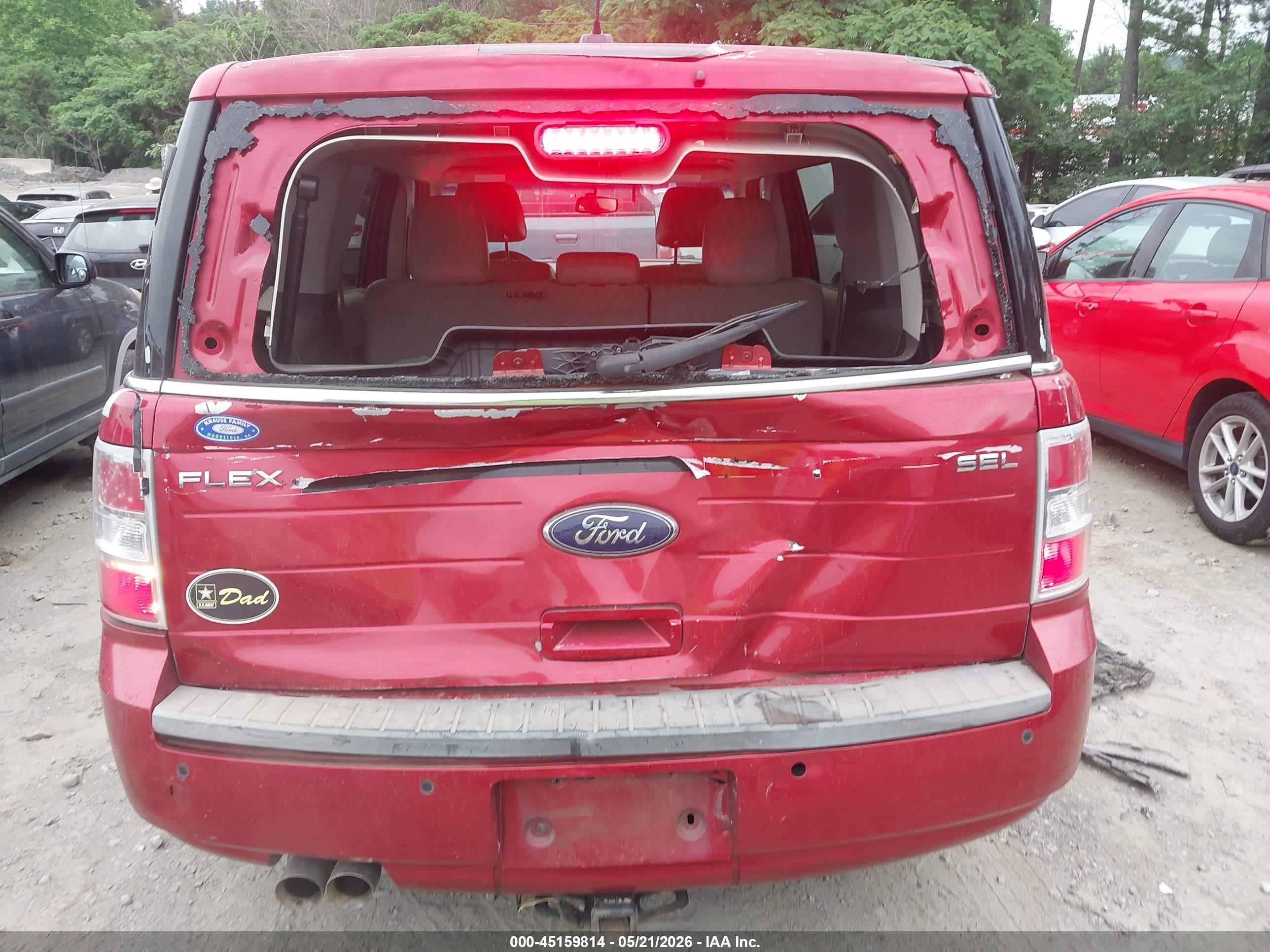 2012 Ford Flex Sel Красный vin: 2FMGK5CC4CBD05138