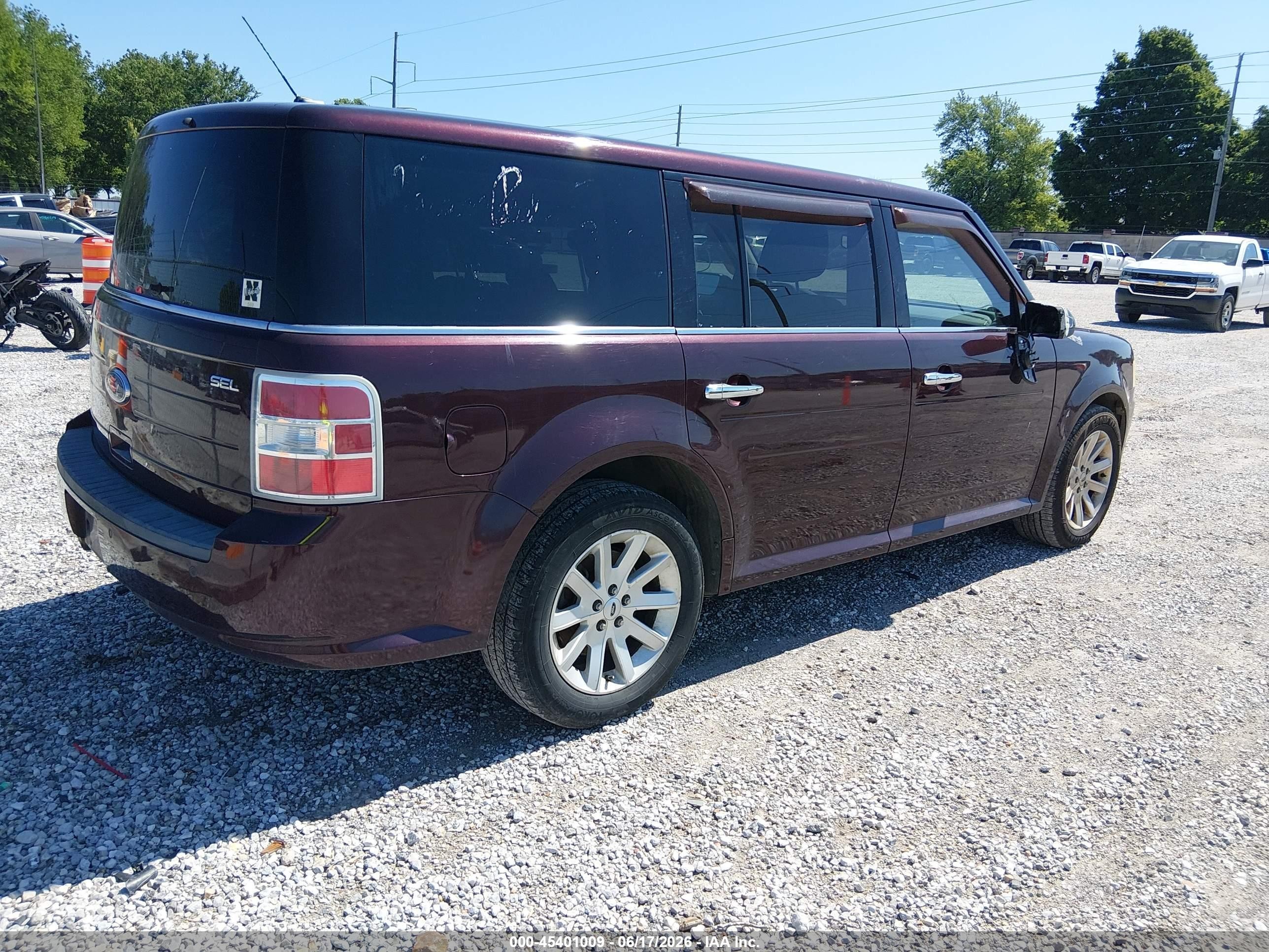 2011 Ford Flex Sel Burgundy vin: 2FMGK5CC5BBD01355