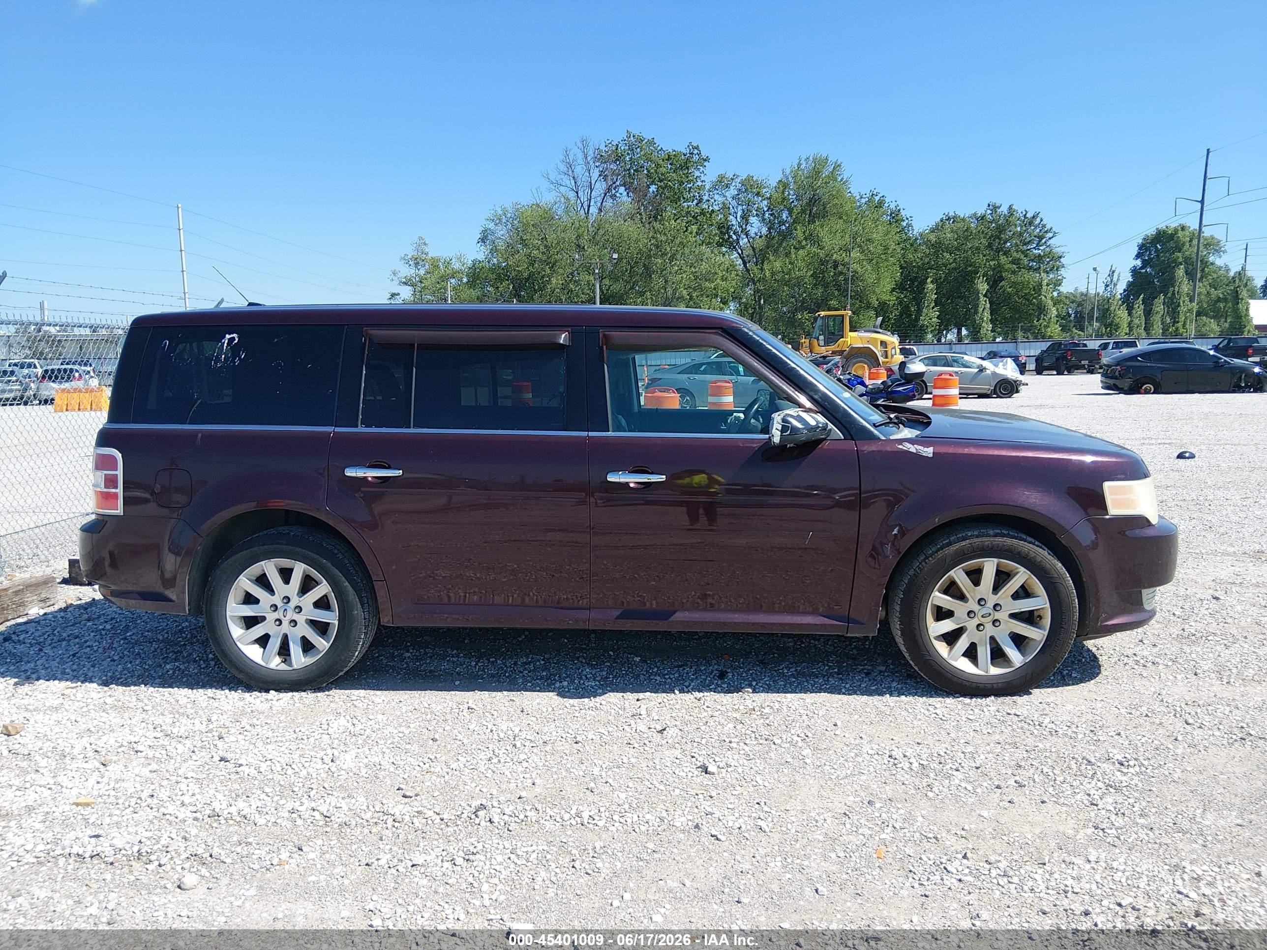 2011 Ford Flex Sel Burgundy vin: 2FMGK5CC5BBD01355