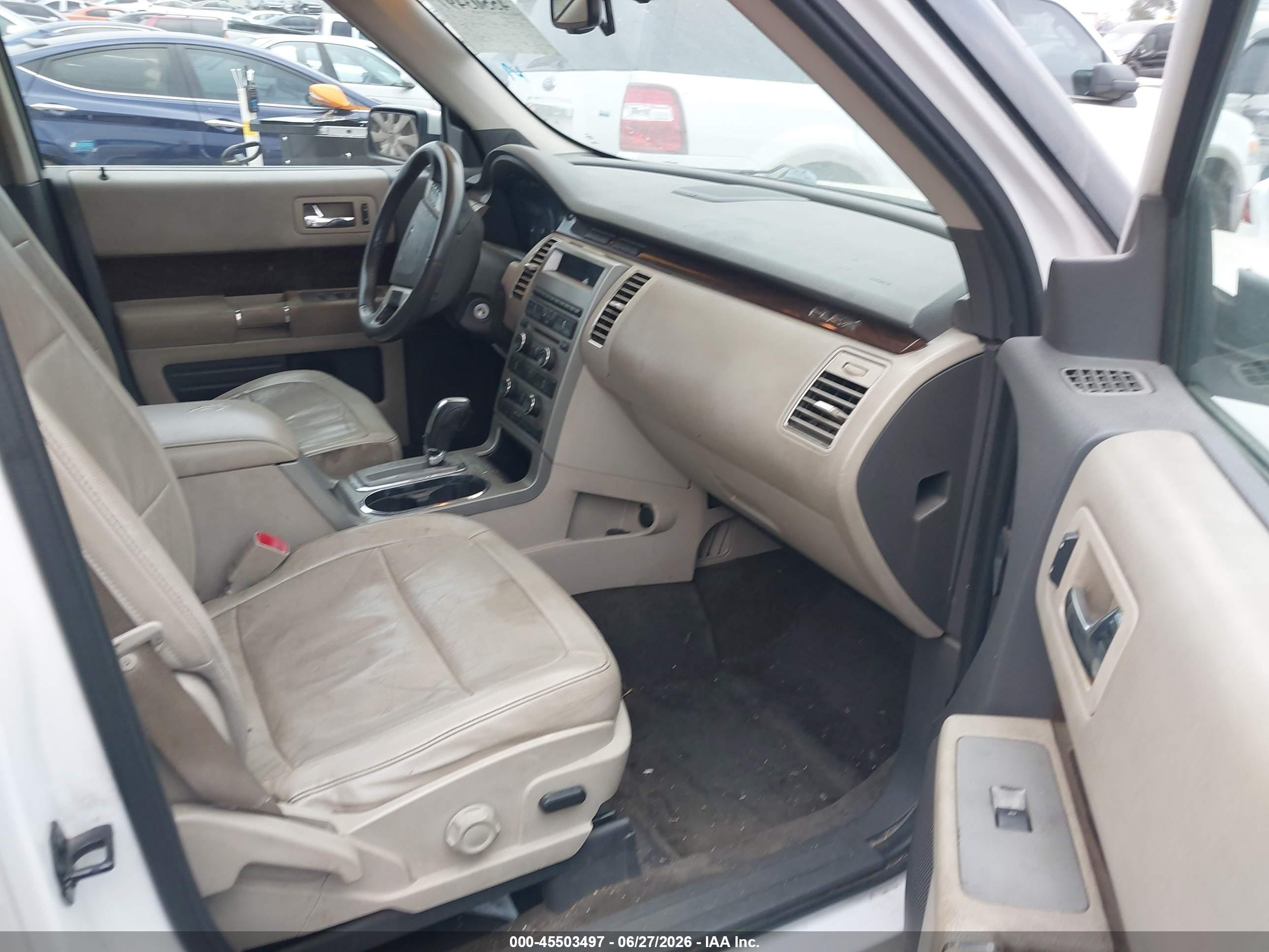 2011 Ford Flex Sel White vin: 2FMGK5CC6BBD36387