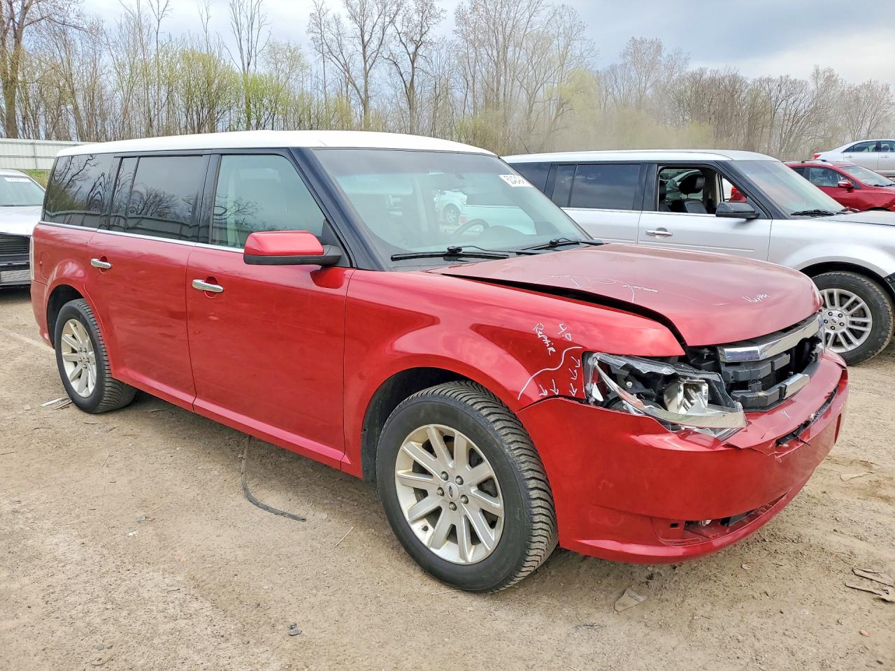 2012 Ford Flex Sel Red vin: 2FMGK5CC6CBD08624