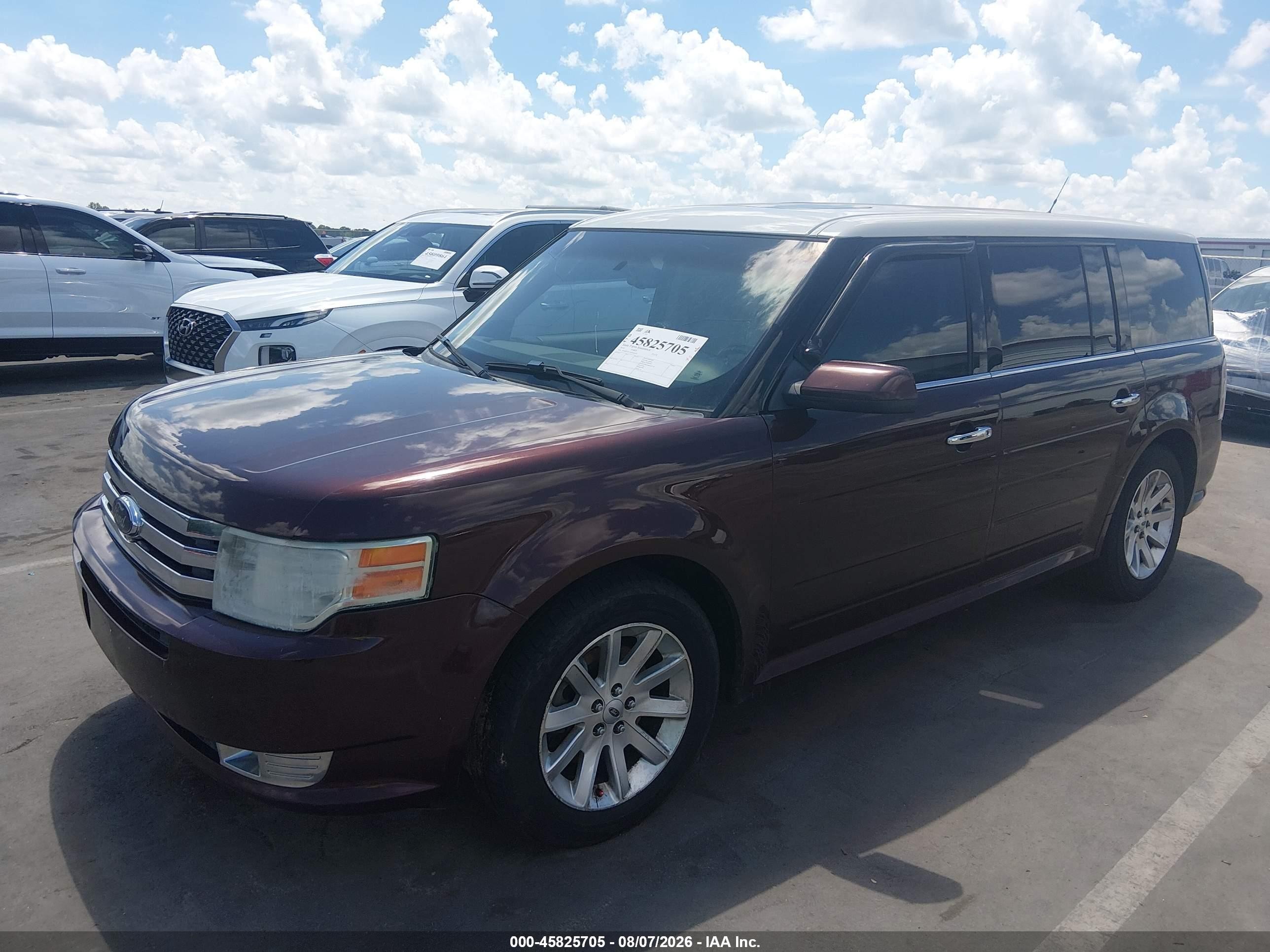 2010 Ford Flex Sel Burgundy vin: 2FMGK5CC7ABA66102