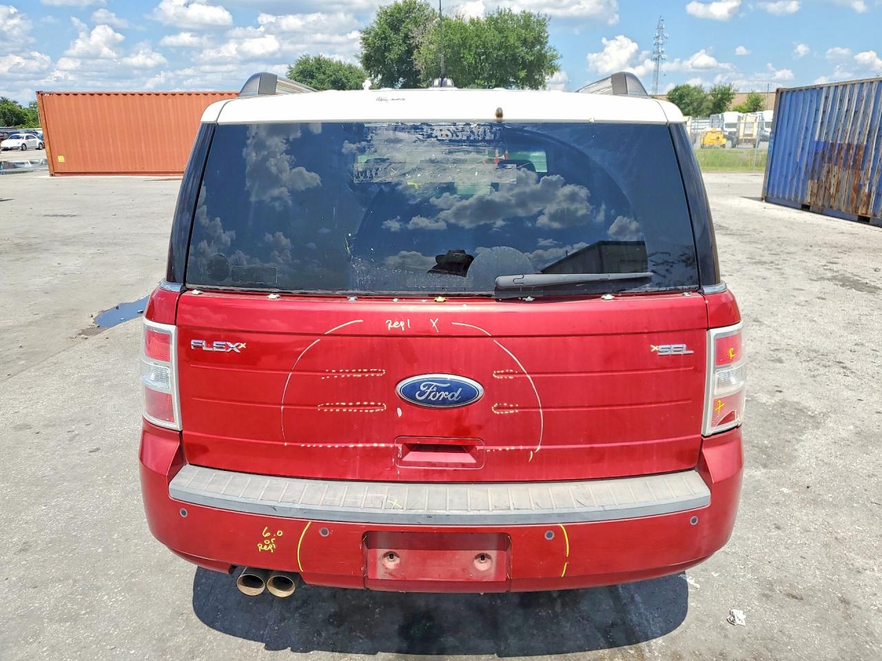 2011 Ford Flex Sel Red vin: 2FMGK5CC7BBD26791