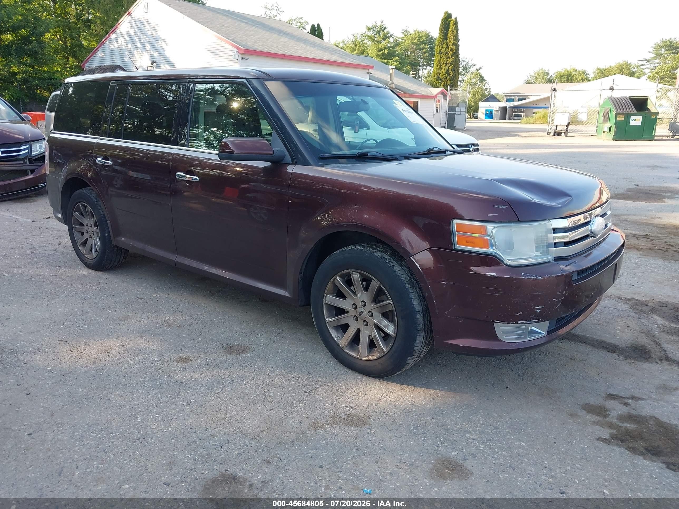 2012 Ford Flex Sel Burgundy vin: 2FMGK5CC7CBD09152