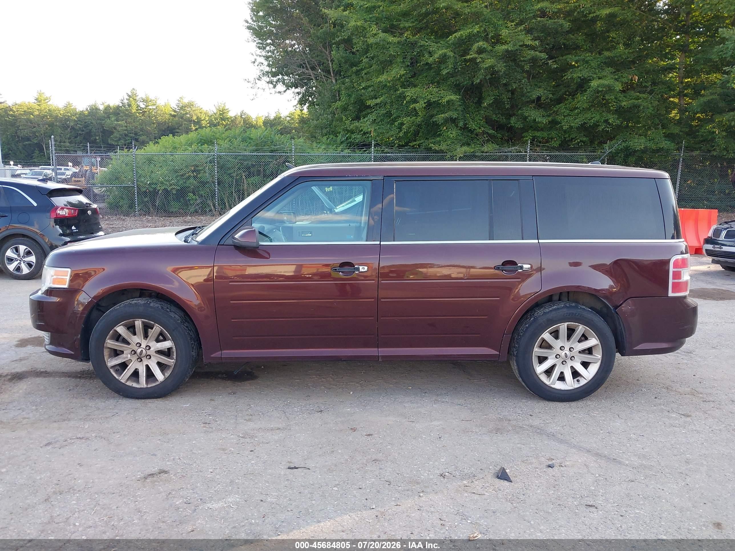 2012 Ford Flex Sel Burgundy vin: 2FMGK5CC7CBD09152