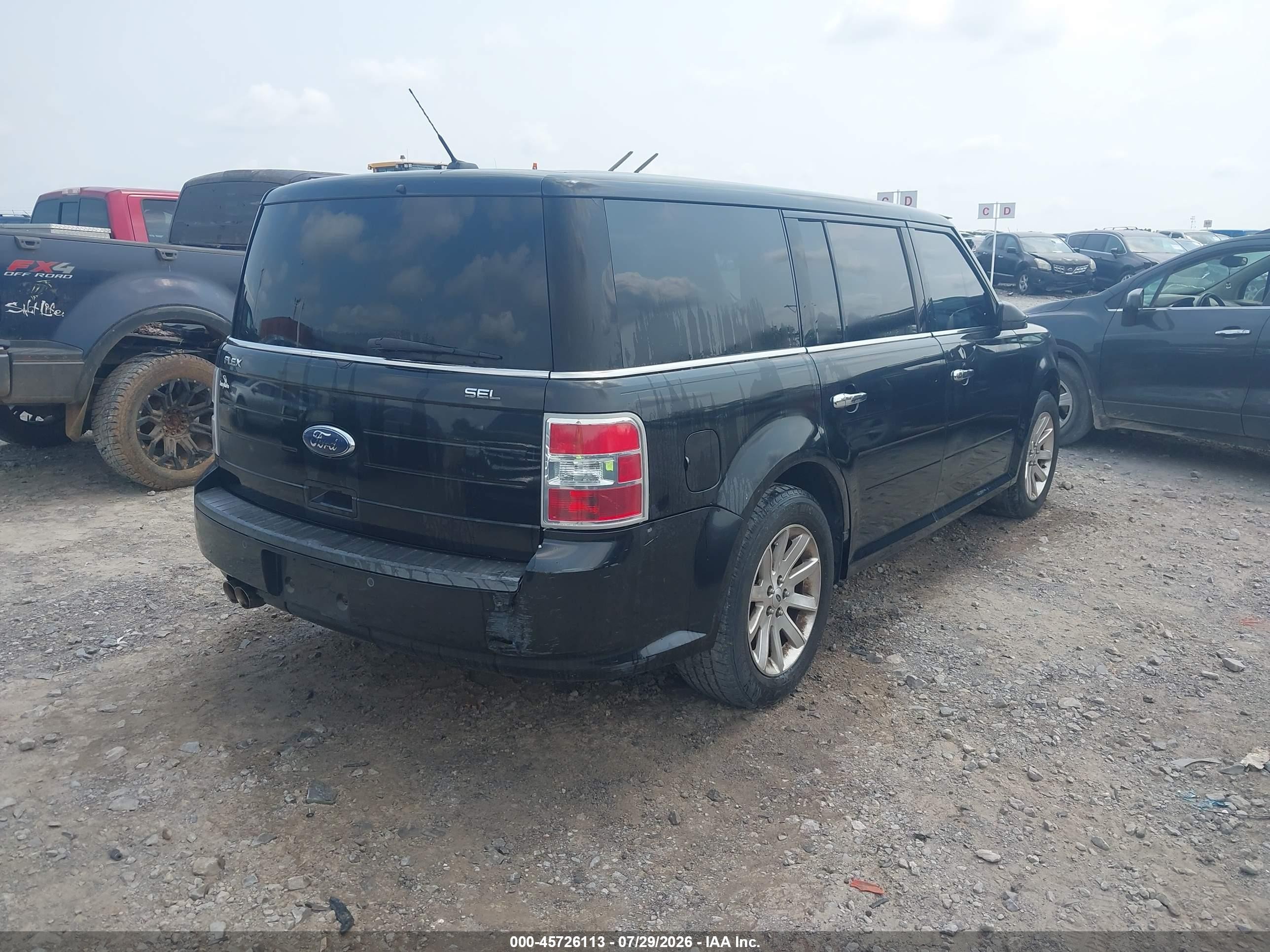 2010 Ford Flex Sel Black vin: 2FMGK5CC9ABA47177